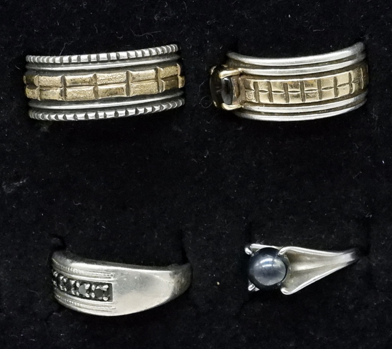 Alvin Monte Navajo 925 & 14k Matching Rings