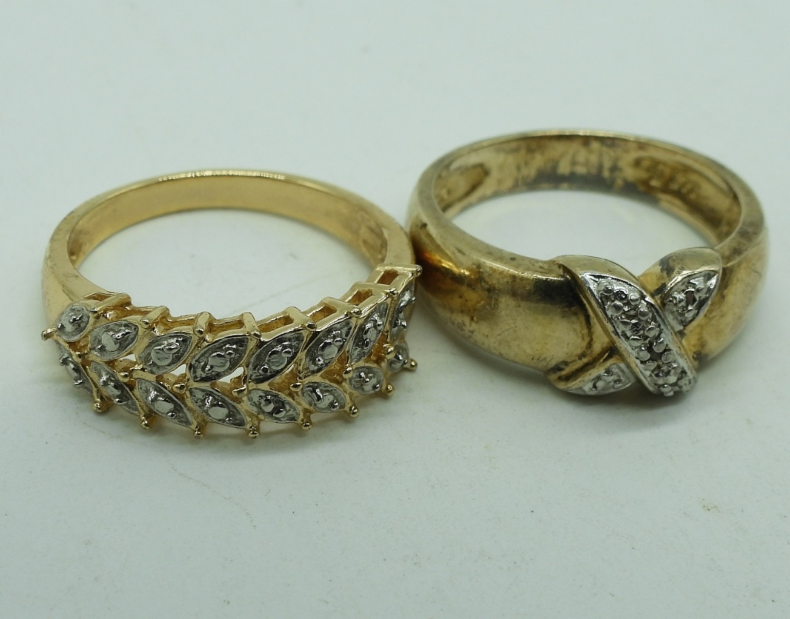 Gold Tone Sterling Rings, Necklaces & Earring