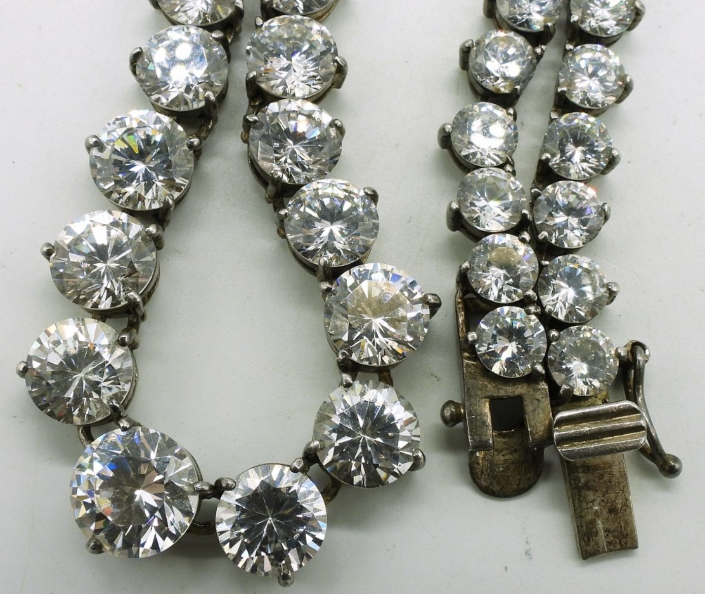 Sterling Simulated Diamond Necklace