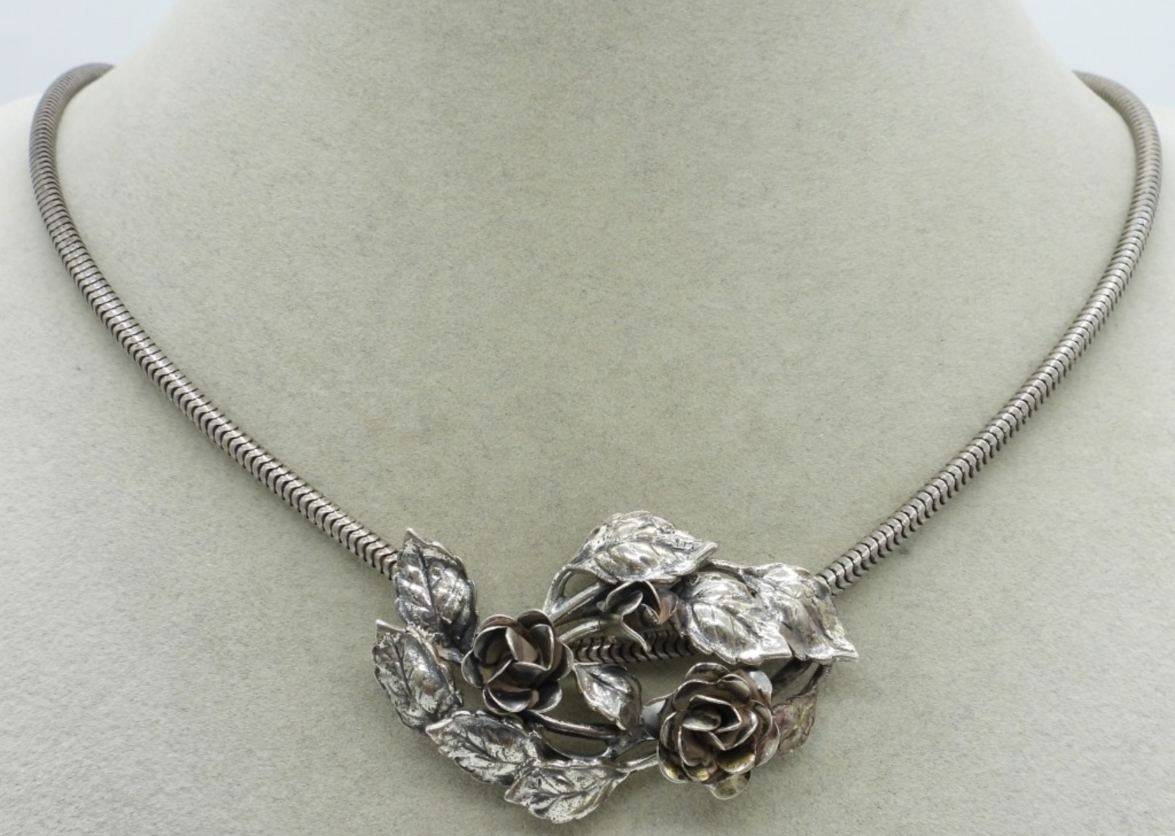 Dane Craft Sterling Rose Necklace