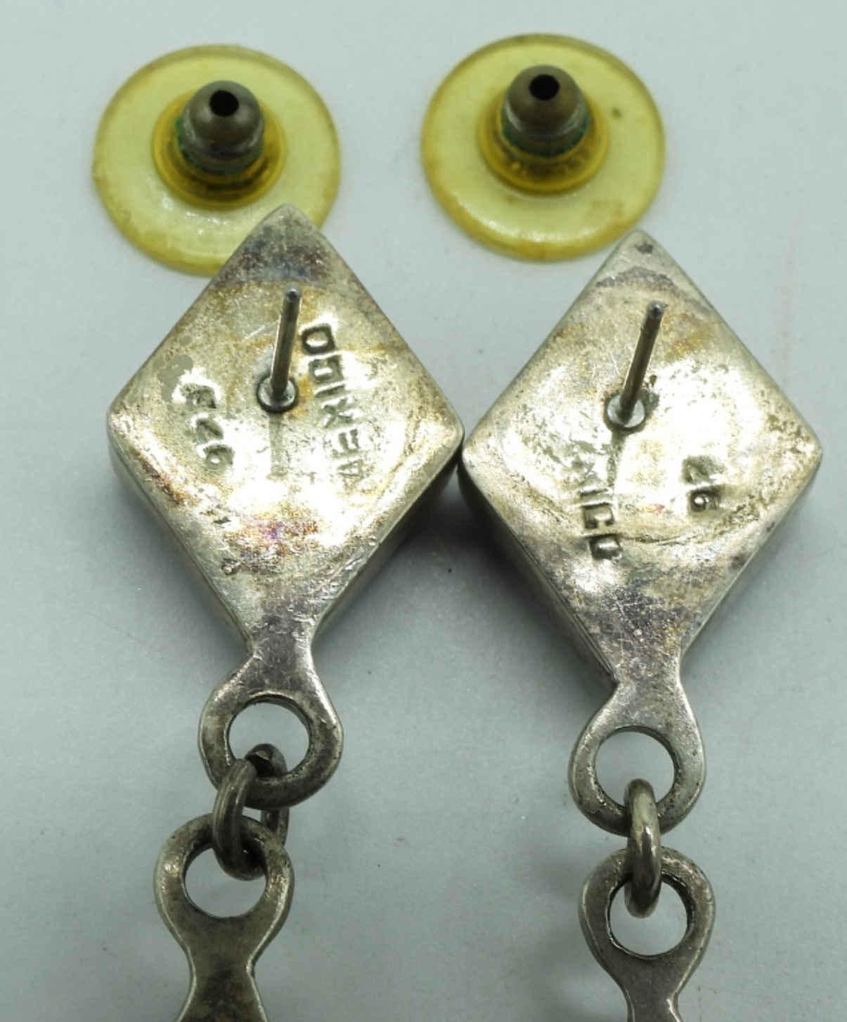 (2) 925 Abalone & Malachite Azurite Earrings