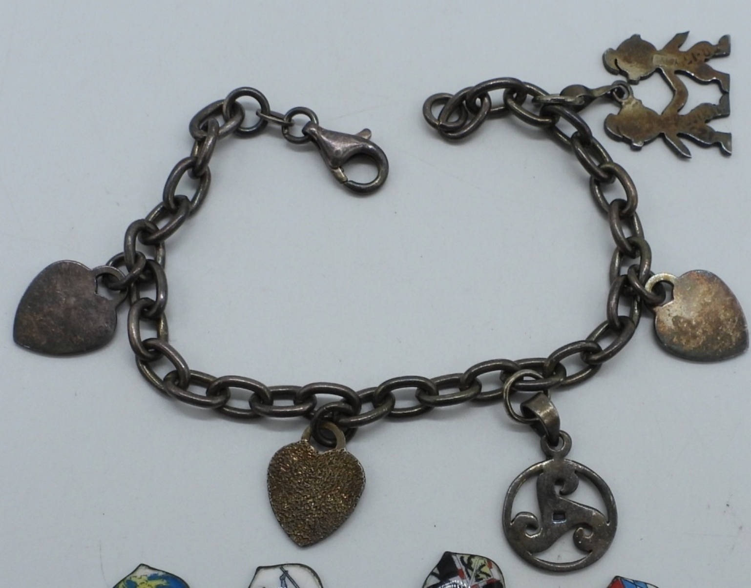 2 Vintage Sterling Charm Bracelets