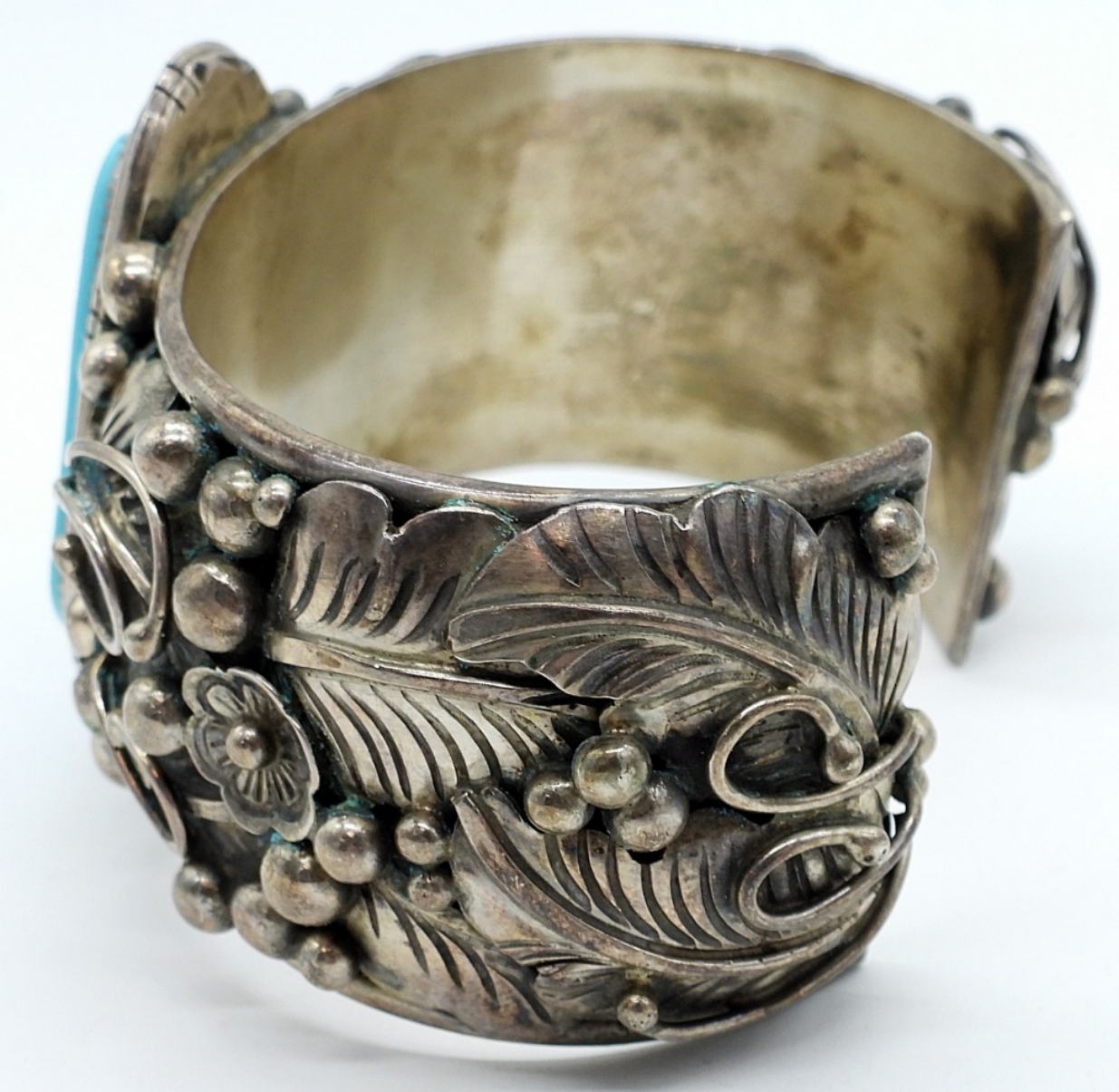 Large Navajo Sterling & Turquoise Cuff