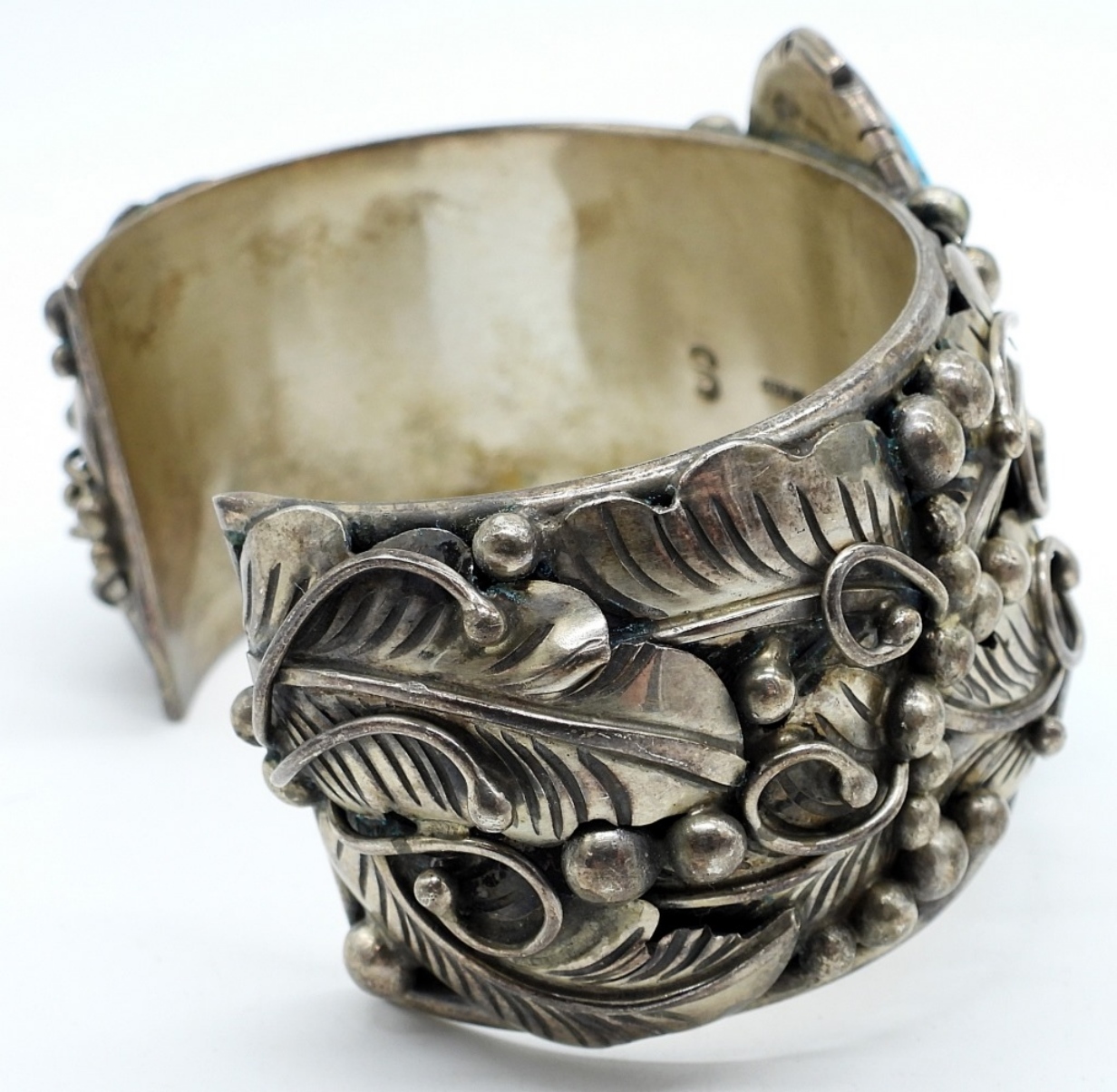 Large Navajo Sterling & Turquoise Cuff