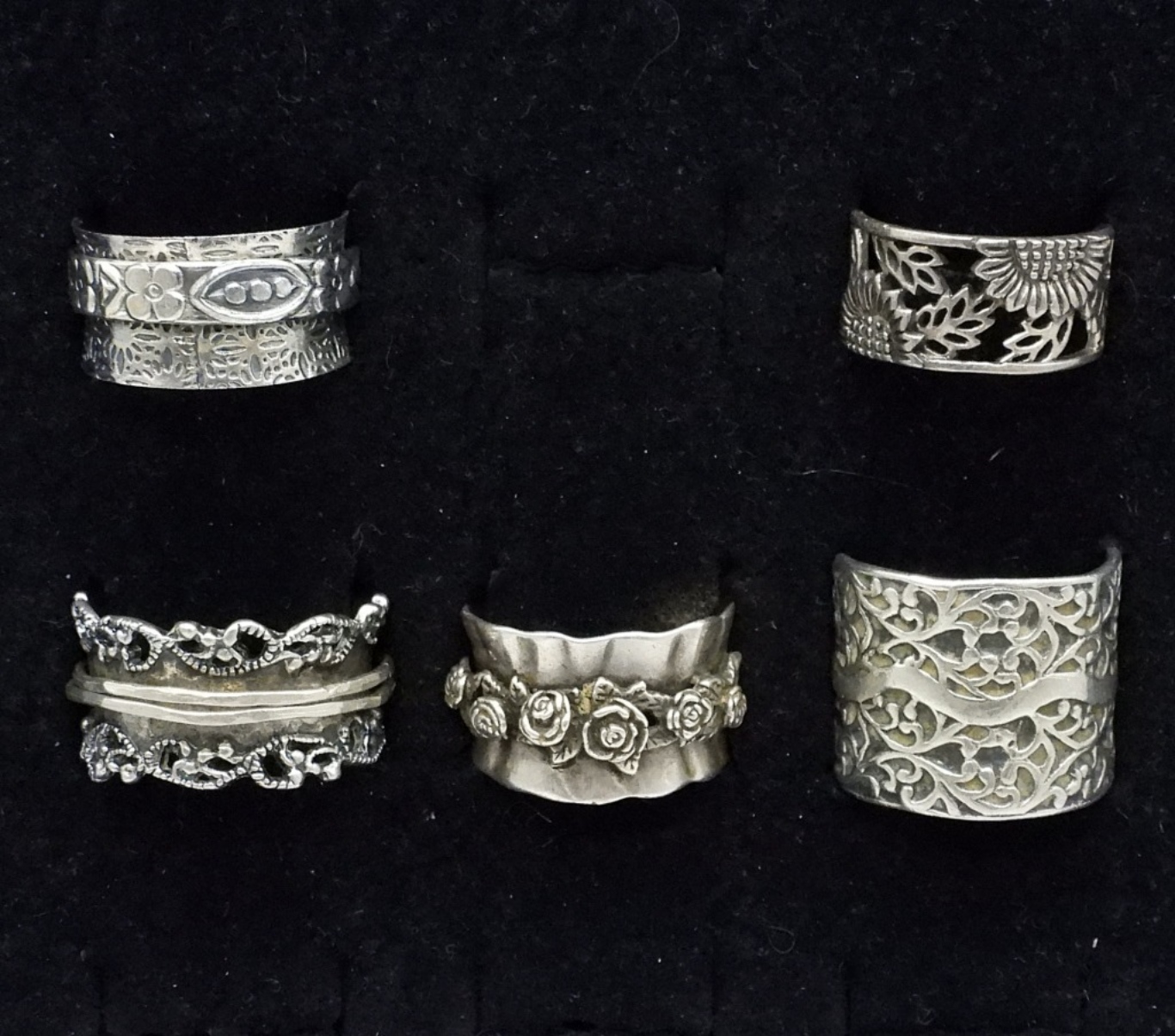 5 Sterling Fidget Rings & Bands