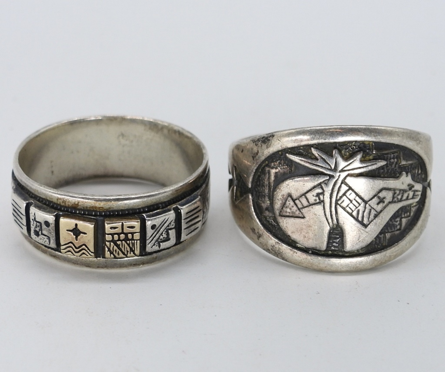 Two Carolyn Pollack 925 Fashion Rings
