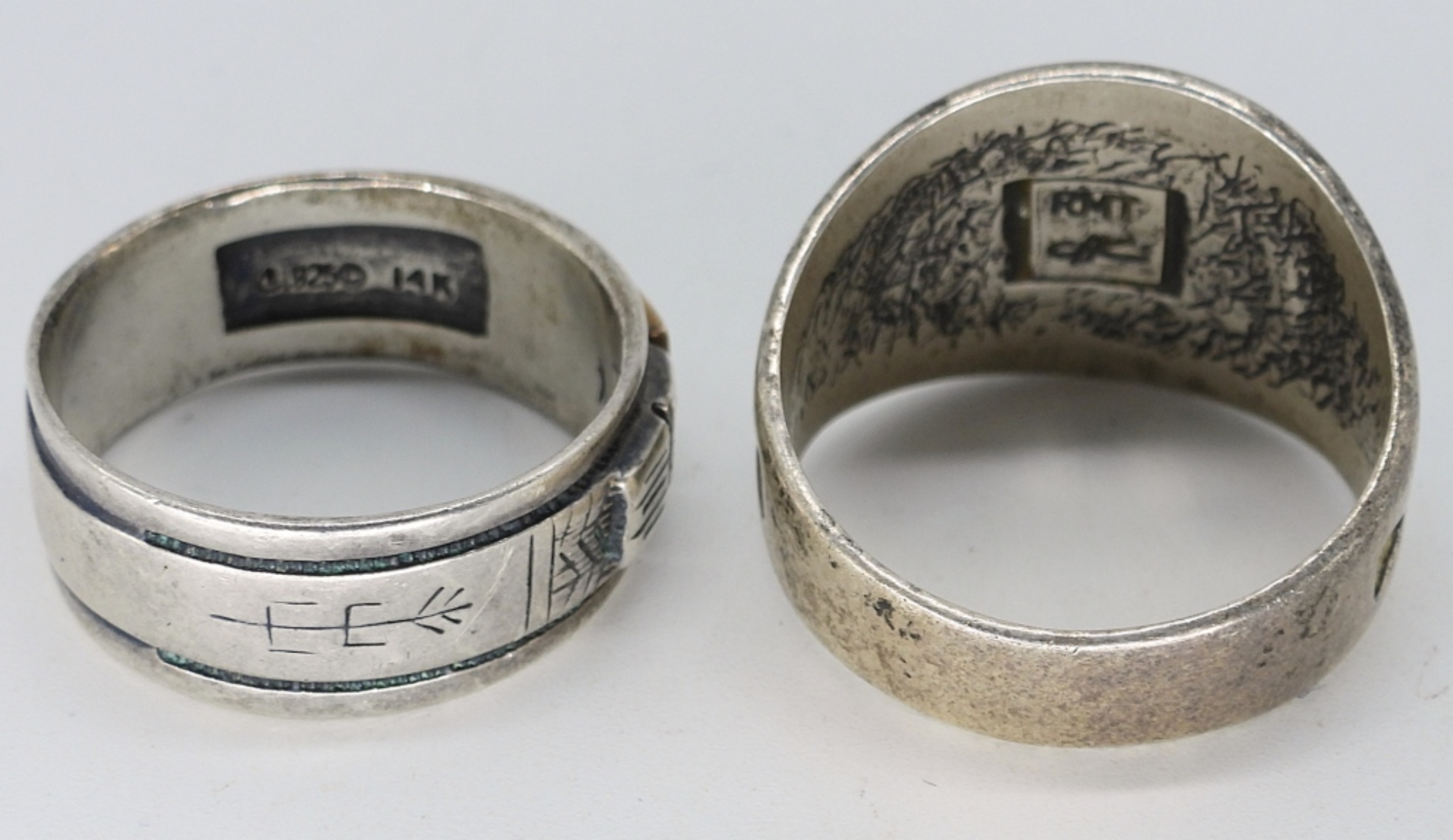 Two Carolyn Pollack 925 Fashion Rings