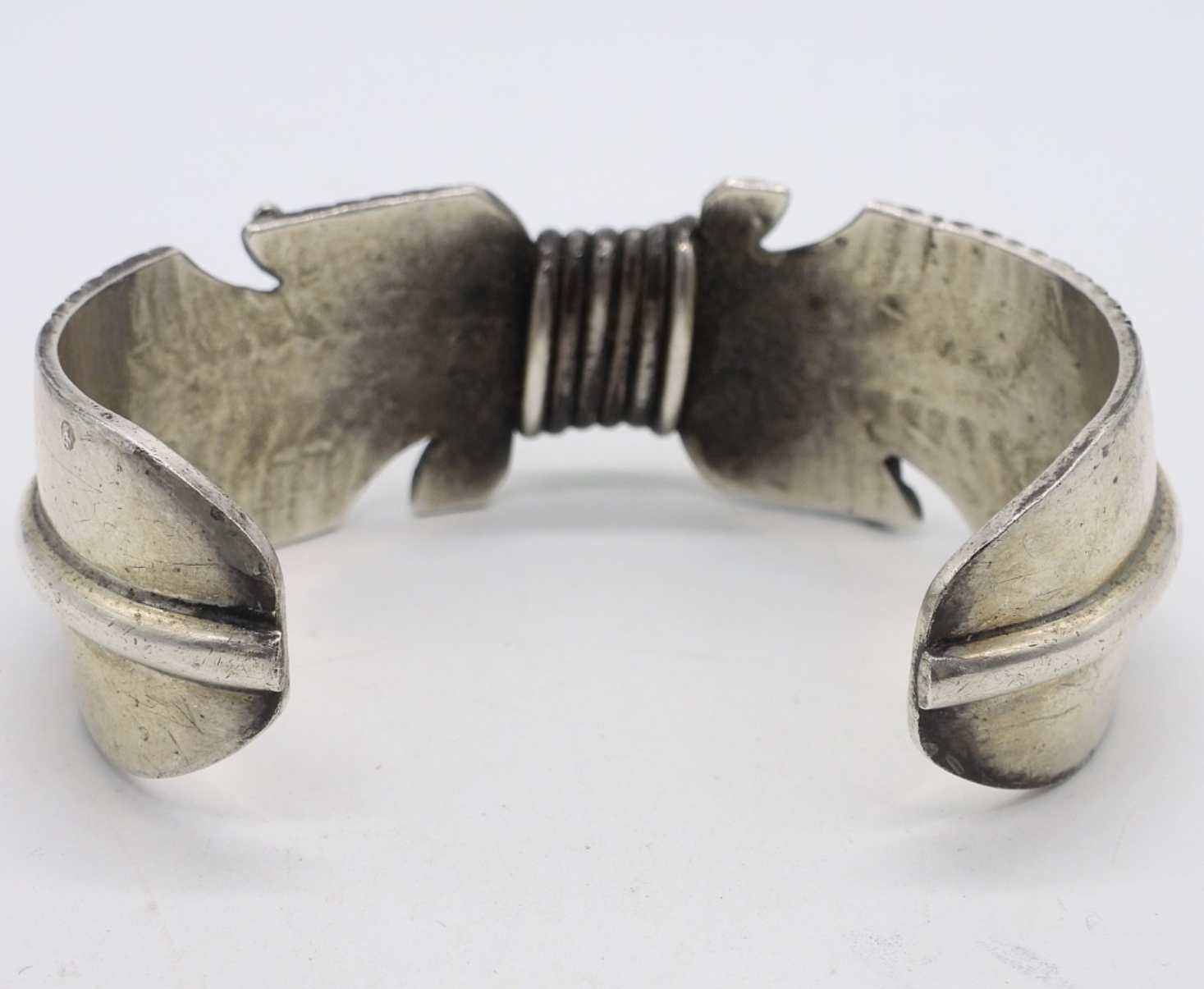 Navajo Douglas Etsitty Feather Cuff Bracelet