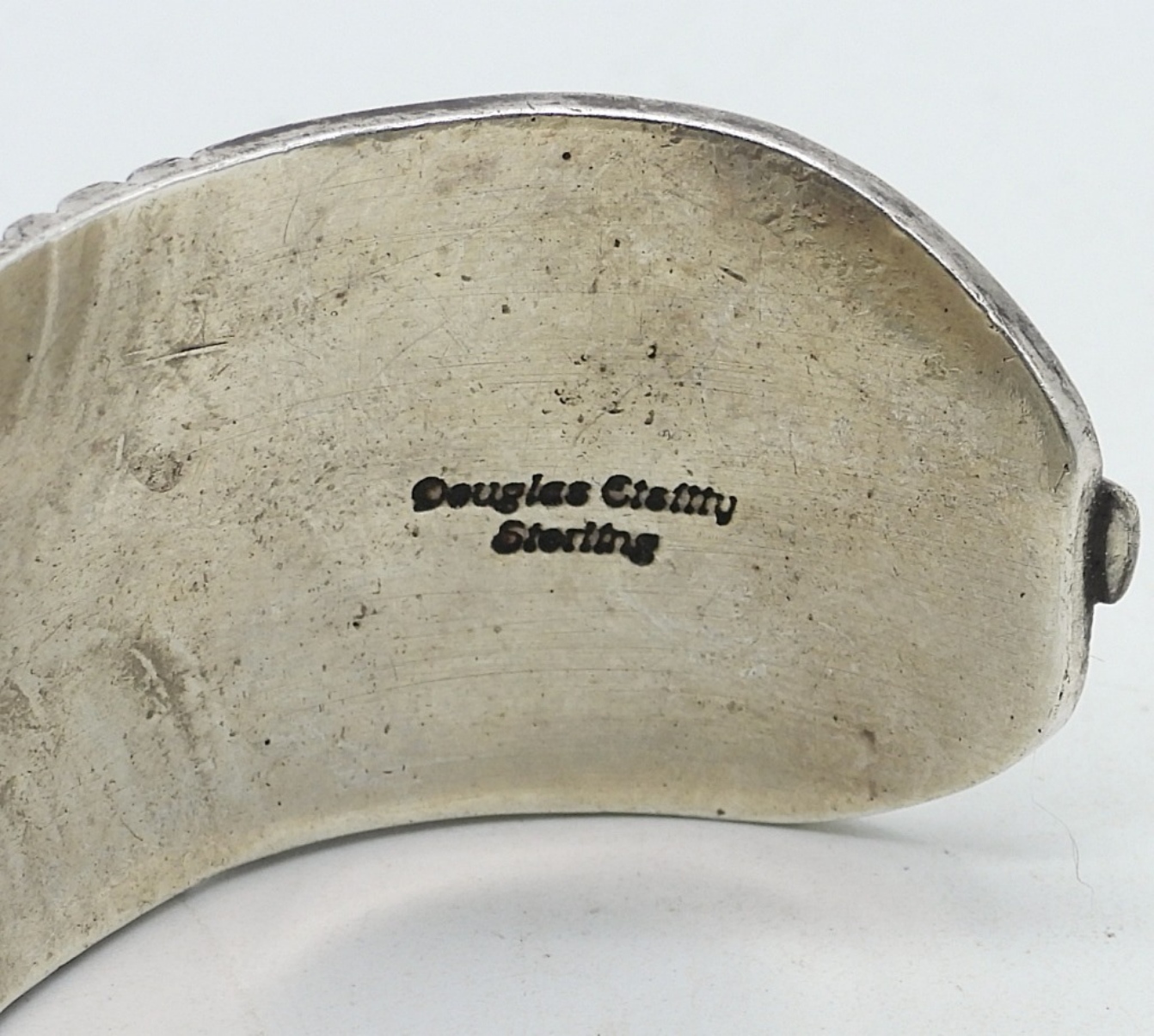 Navajo Douglas Etsitty Feather Cuff Bracelet