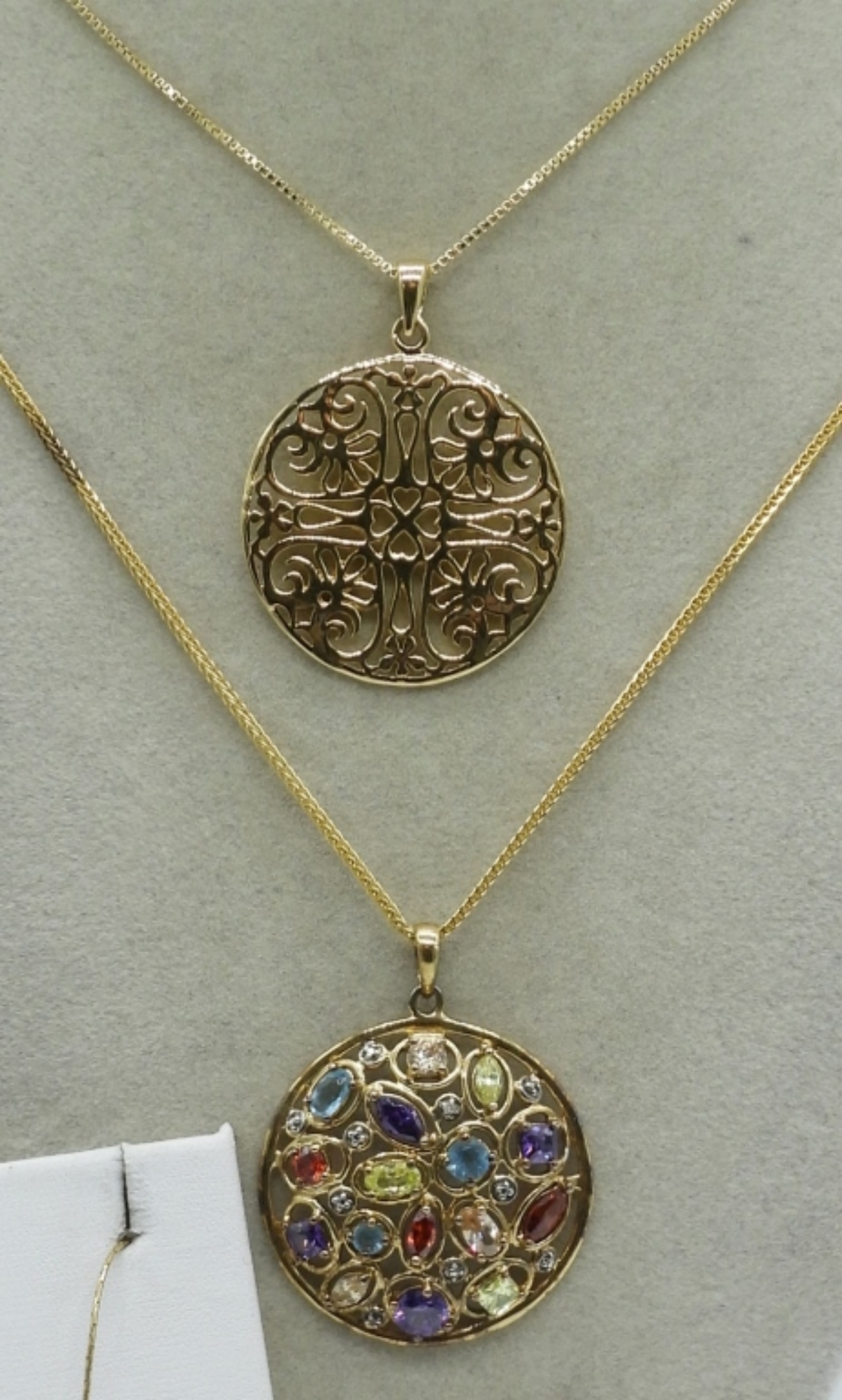 Gold Tone 925 Gemstone Necklaces & Ring