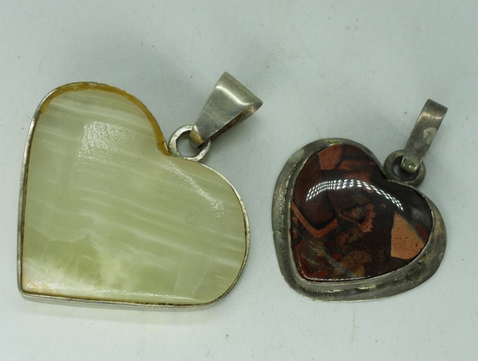 Jasper, Red Coral & Quartz 925 Pendants