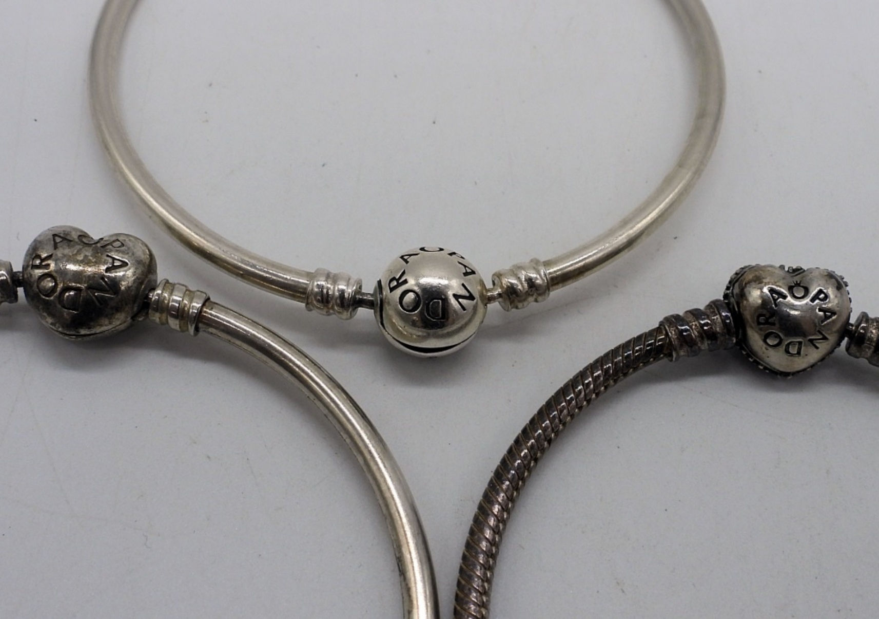 3 Sterling Pandora Charm Bracelets