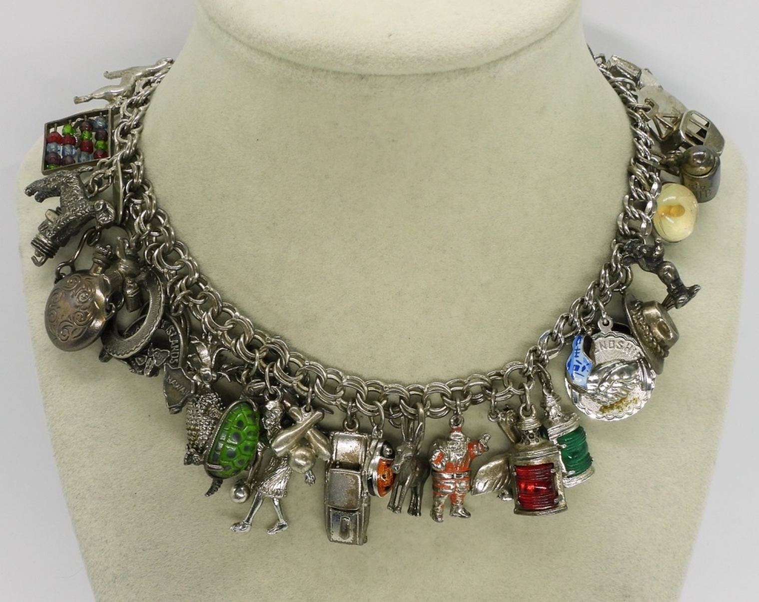 Early 1970's Charm Necklace with 38 Charms