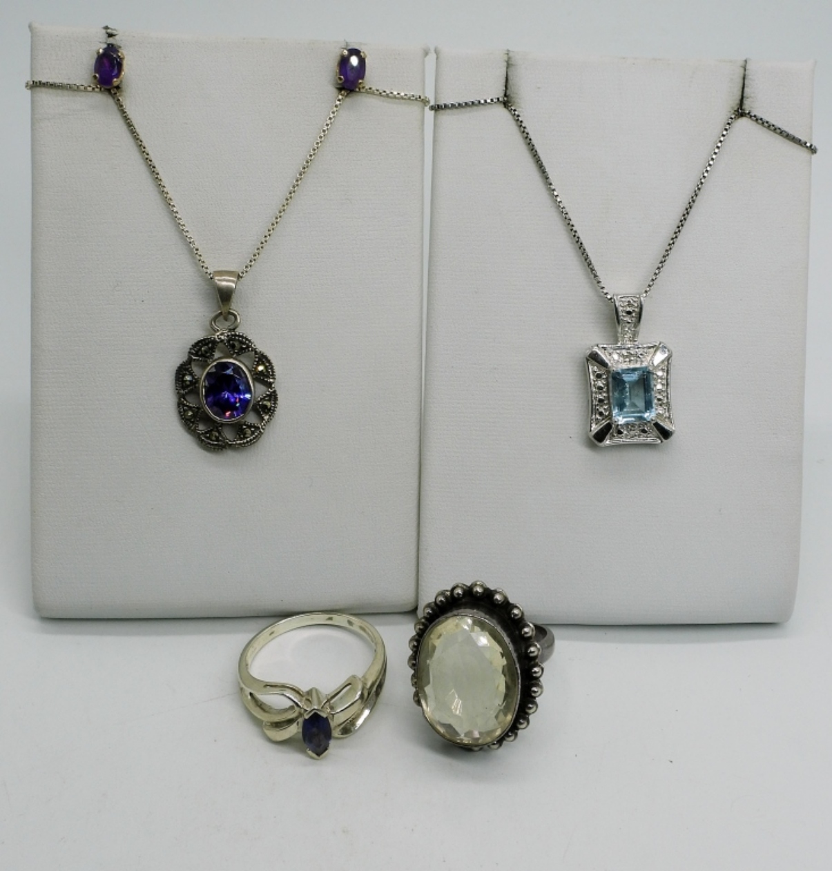 Amethyst, Blue Topaz & Citrine 925 Pieces