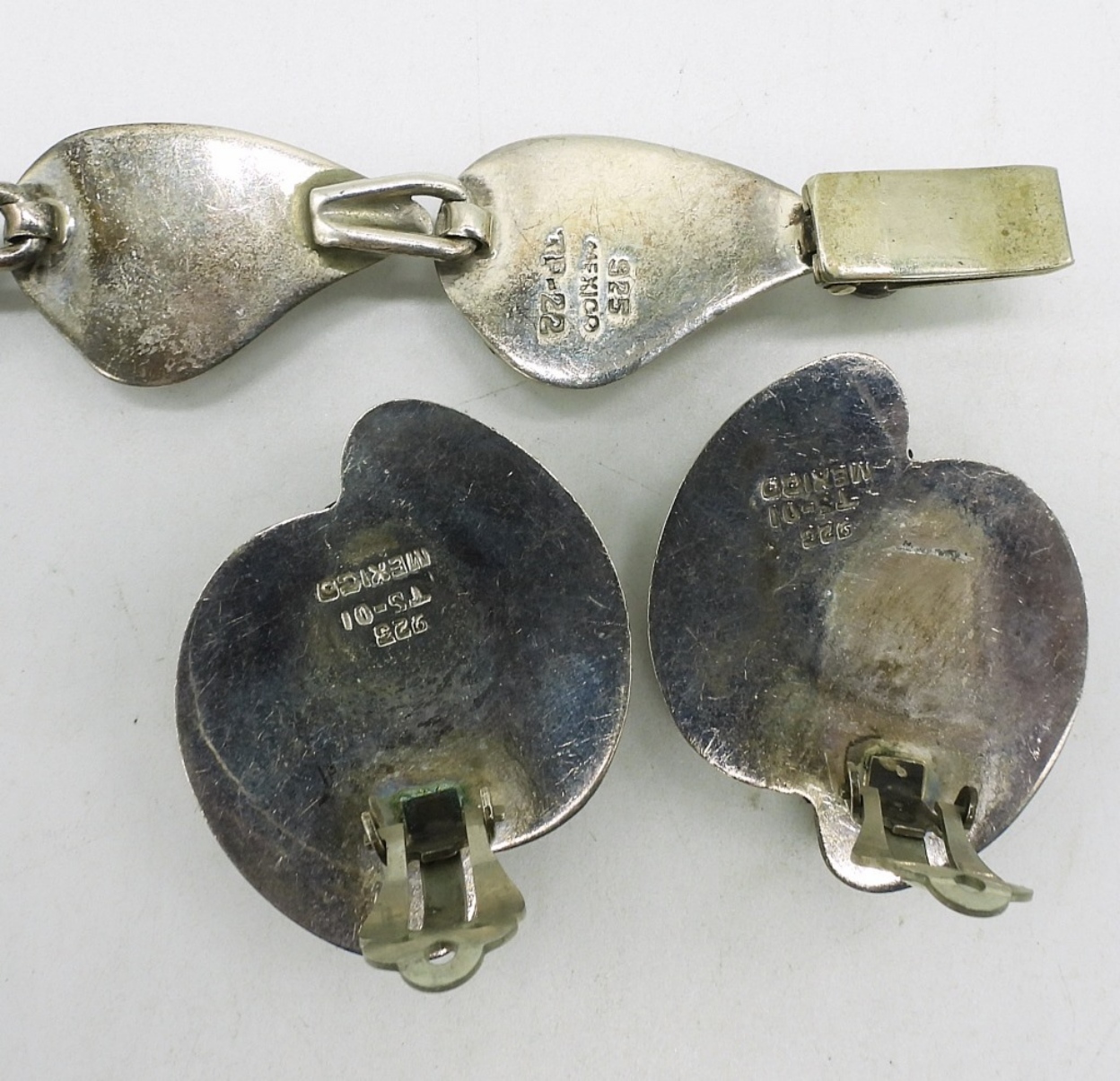 Taxco Teardrop 925 Bracelet & Earrings