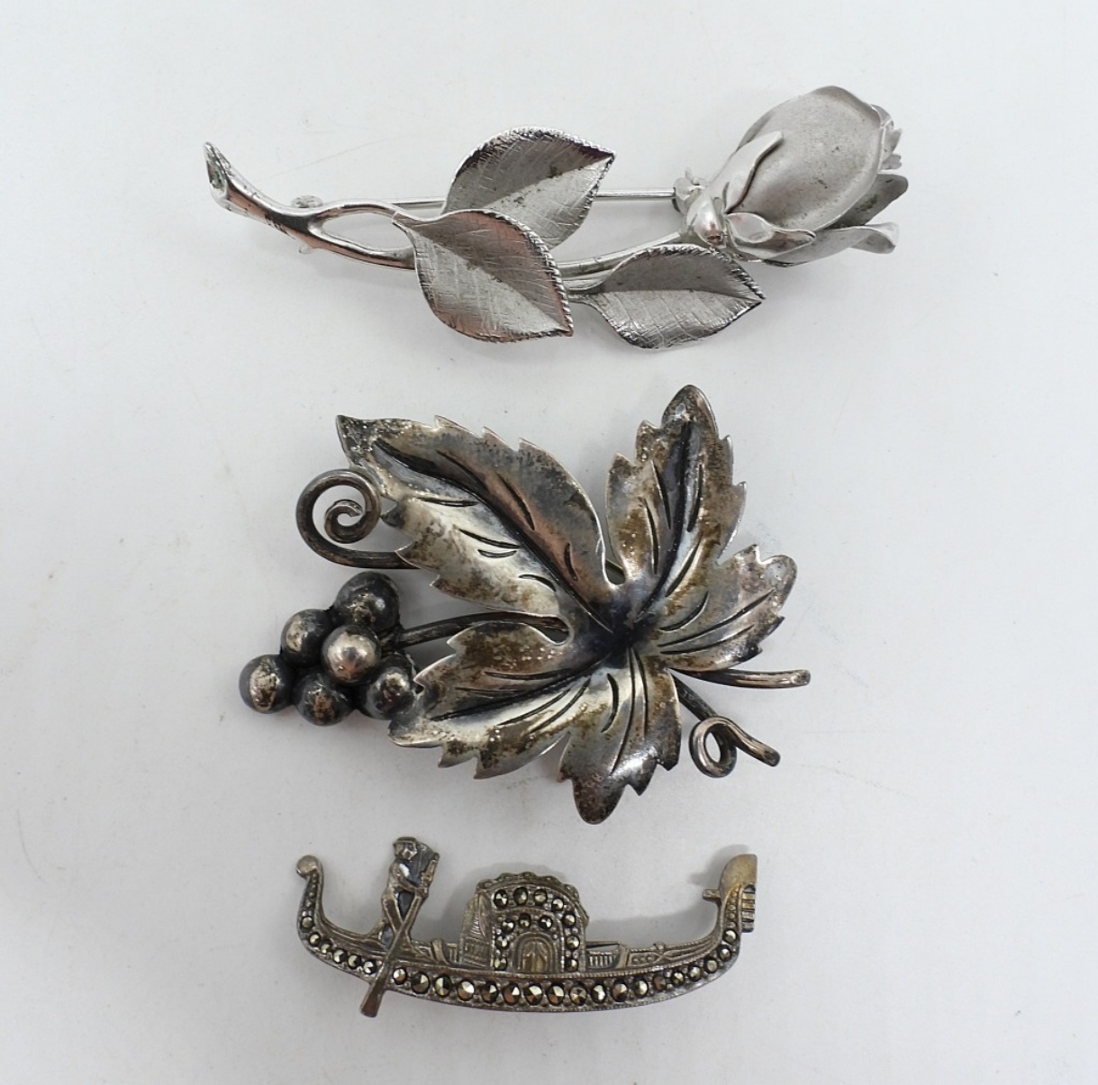 DG Taxco & HSB Sterling Brooches