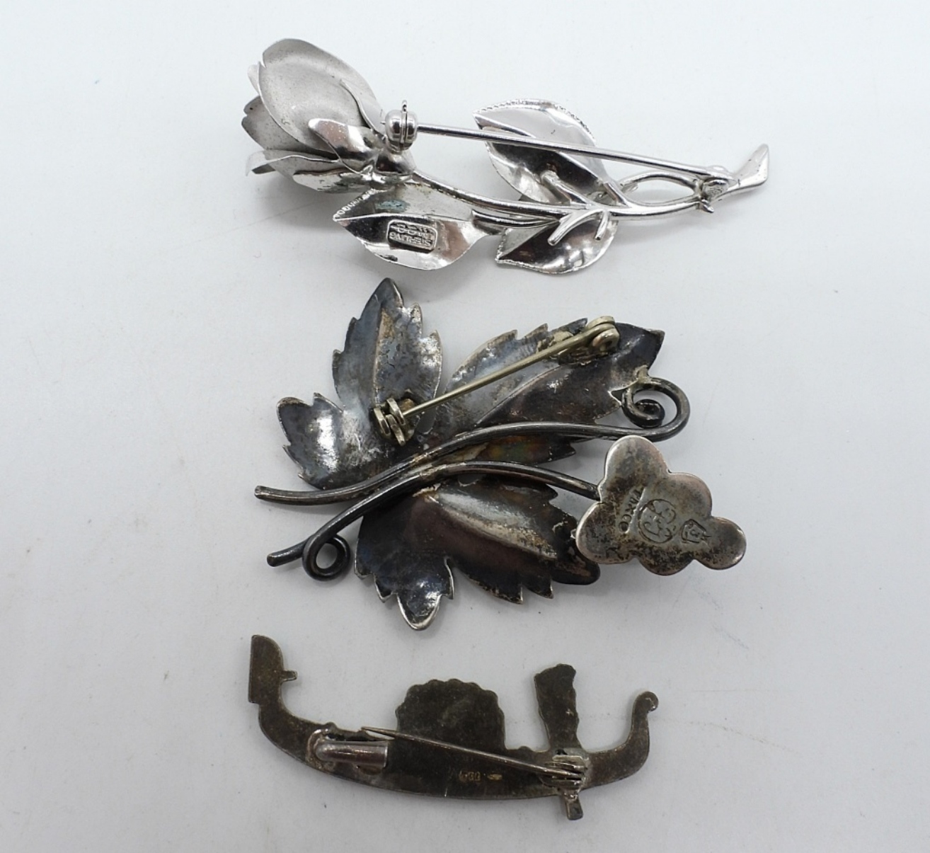 DG Taxco & HSB Sterling Brooches
