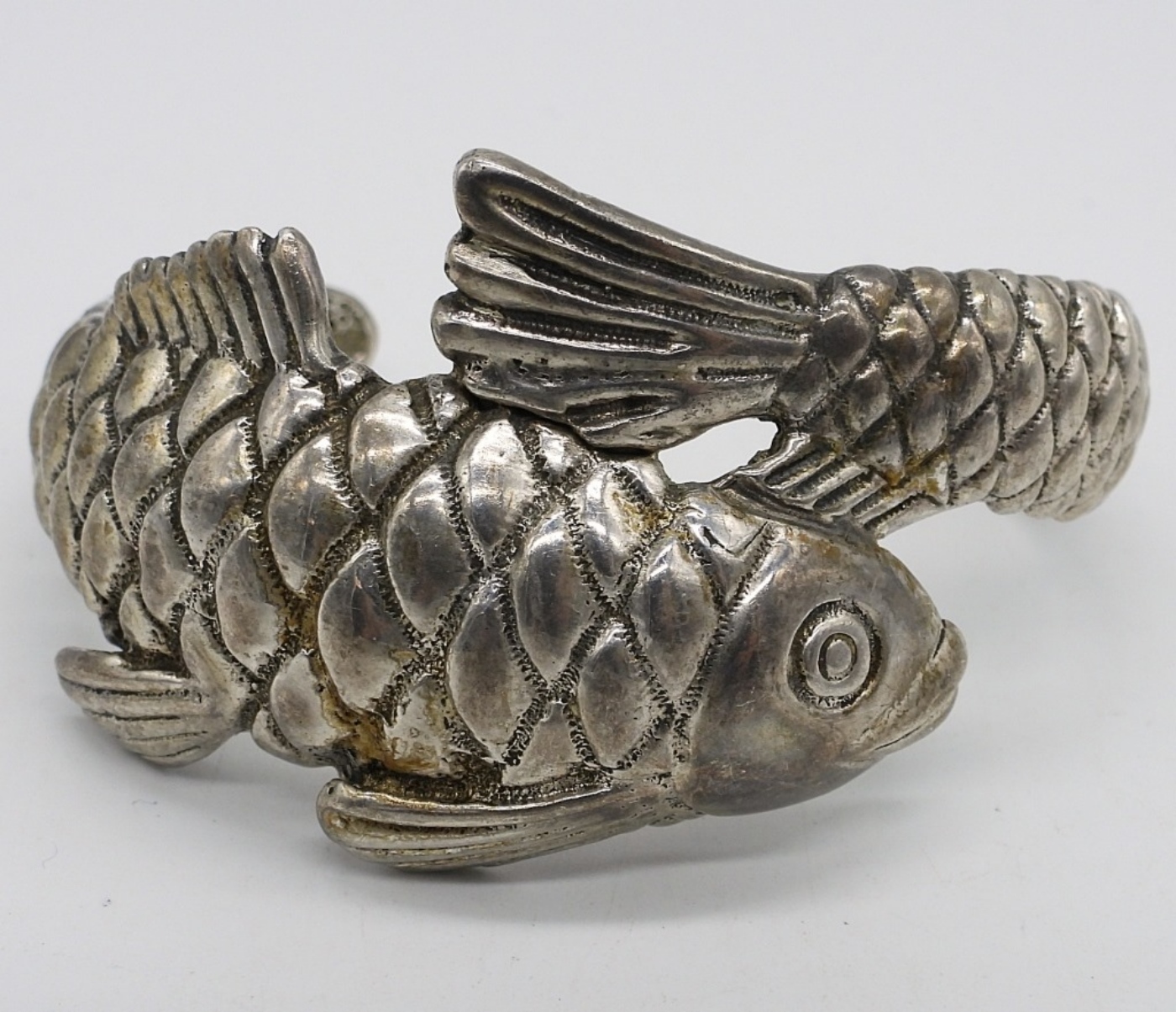 Taxco Mexico Sterling Fish Cuff Bracelet