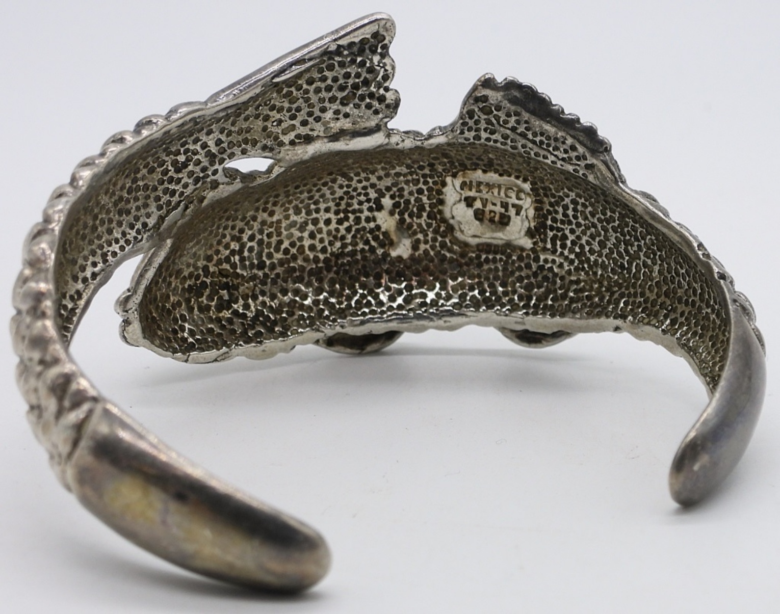 Taxco Mexico Sterling Fish Cuff Bracelet