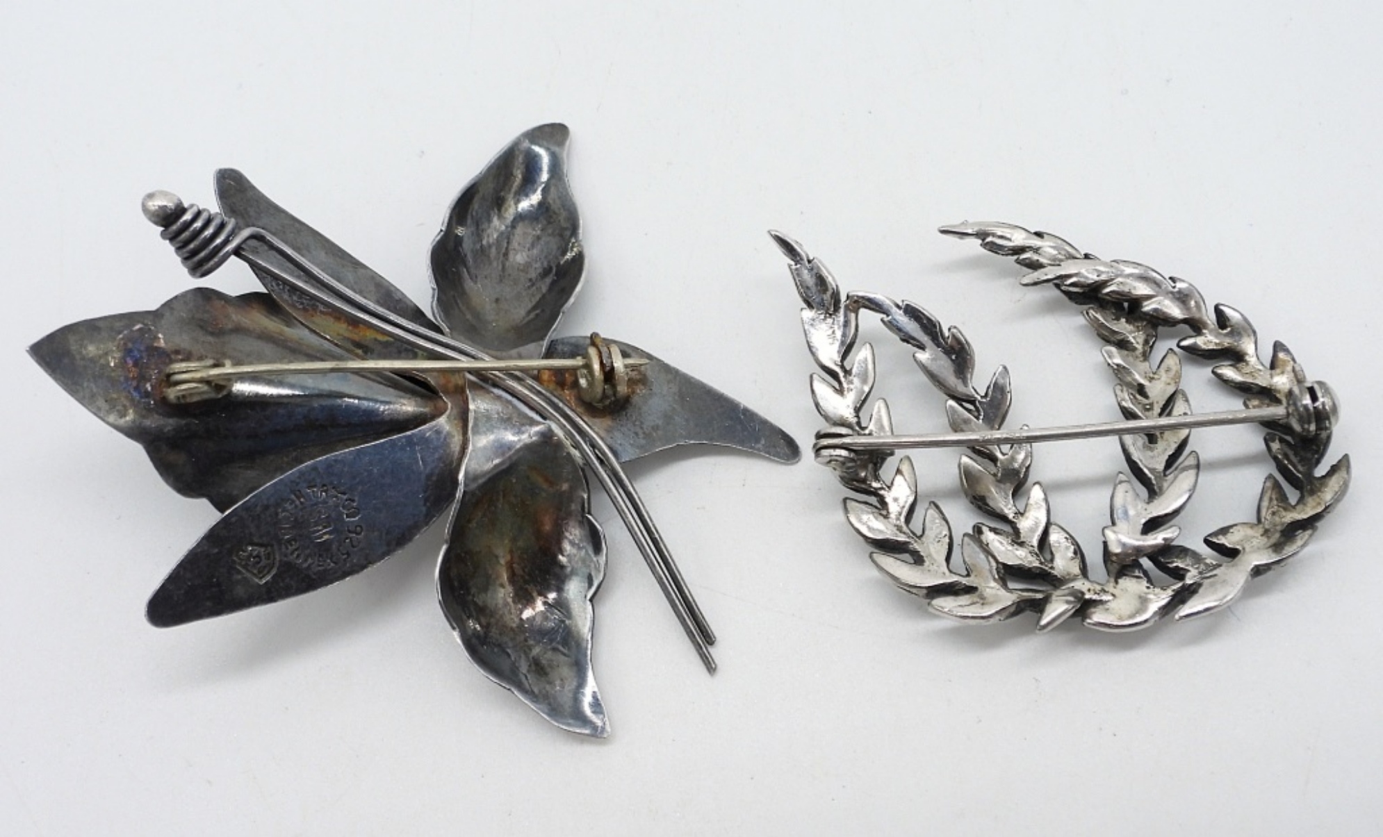 2 Sterling Brooches - Taxco & Marcasite
