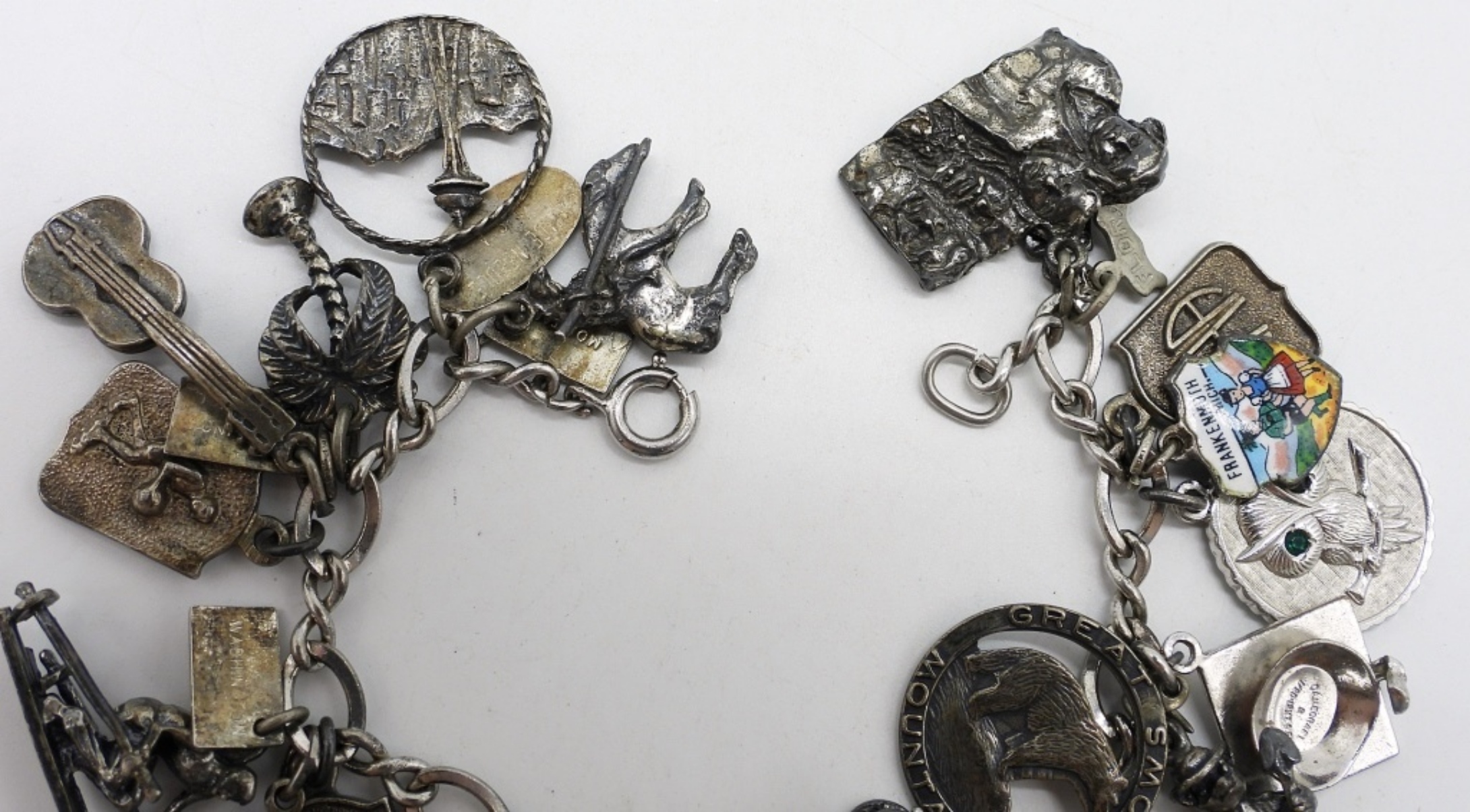 Late 1960's Sterling Charm Bracelet-28 Charms