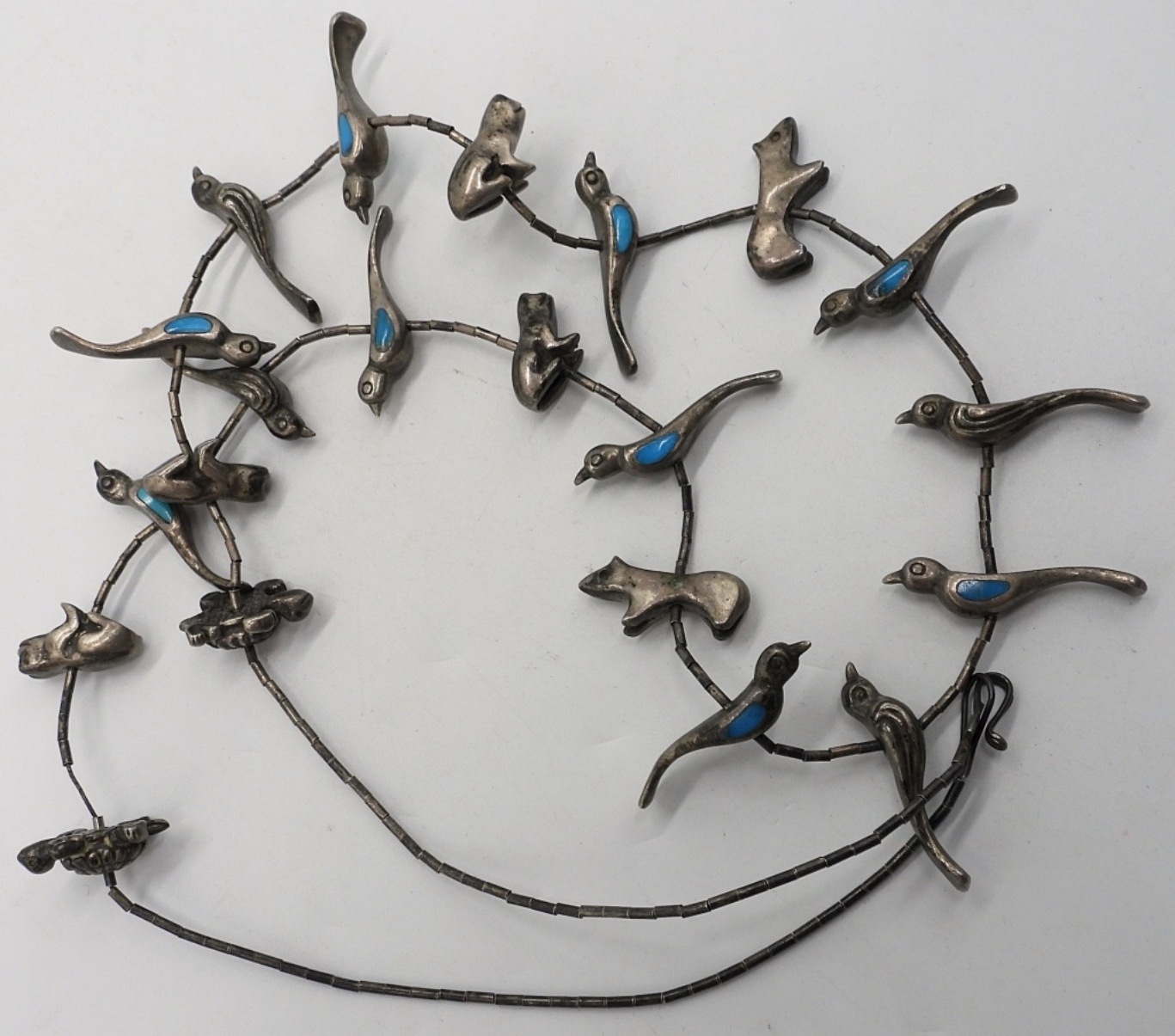 Vintage 925 Fetish Necklace - Turquoise