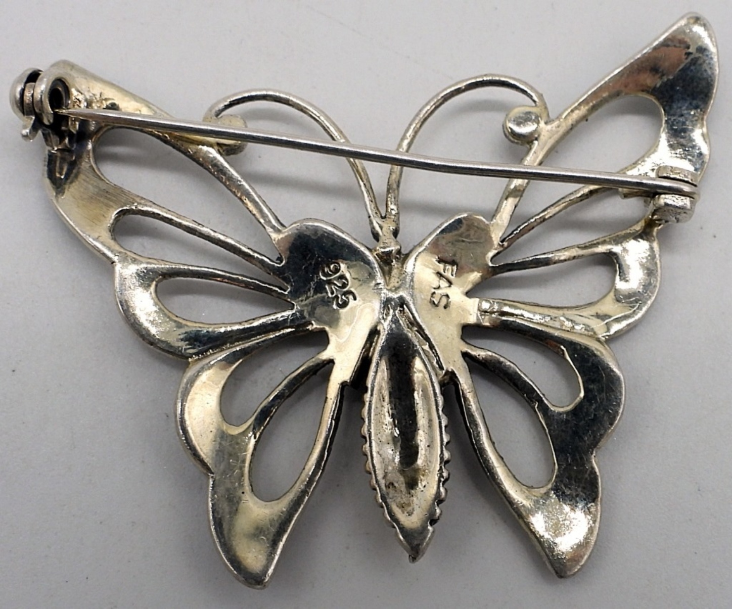 Taxco 925 Heart Brooch & Butterfly Brooch