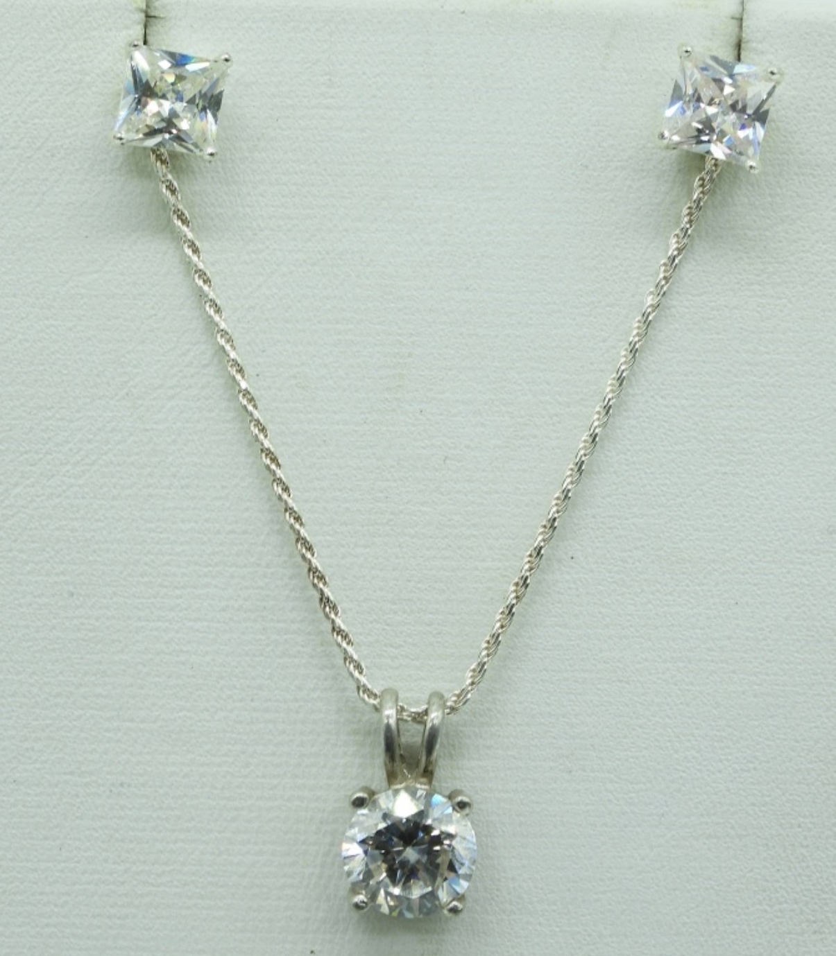 Bridal Style Sterling Rings, Earrings, Necklace