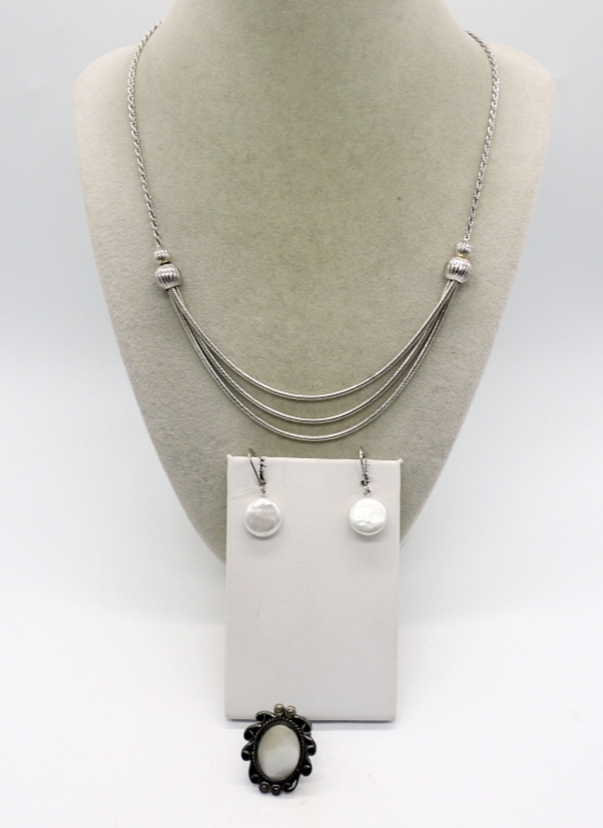Mother of Pearl Sterling Fashion Pieces