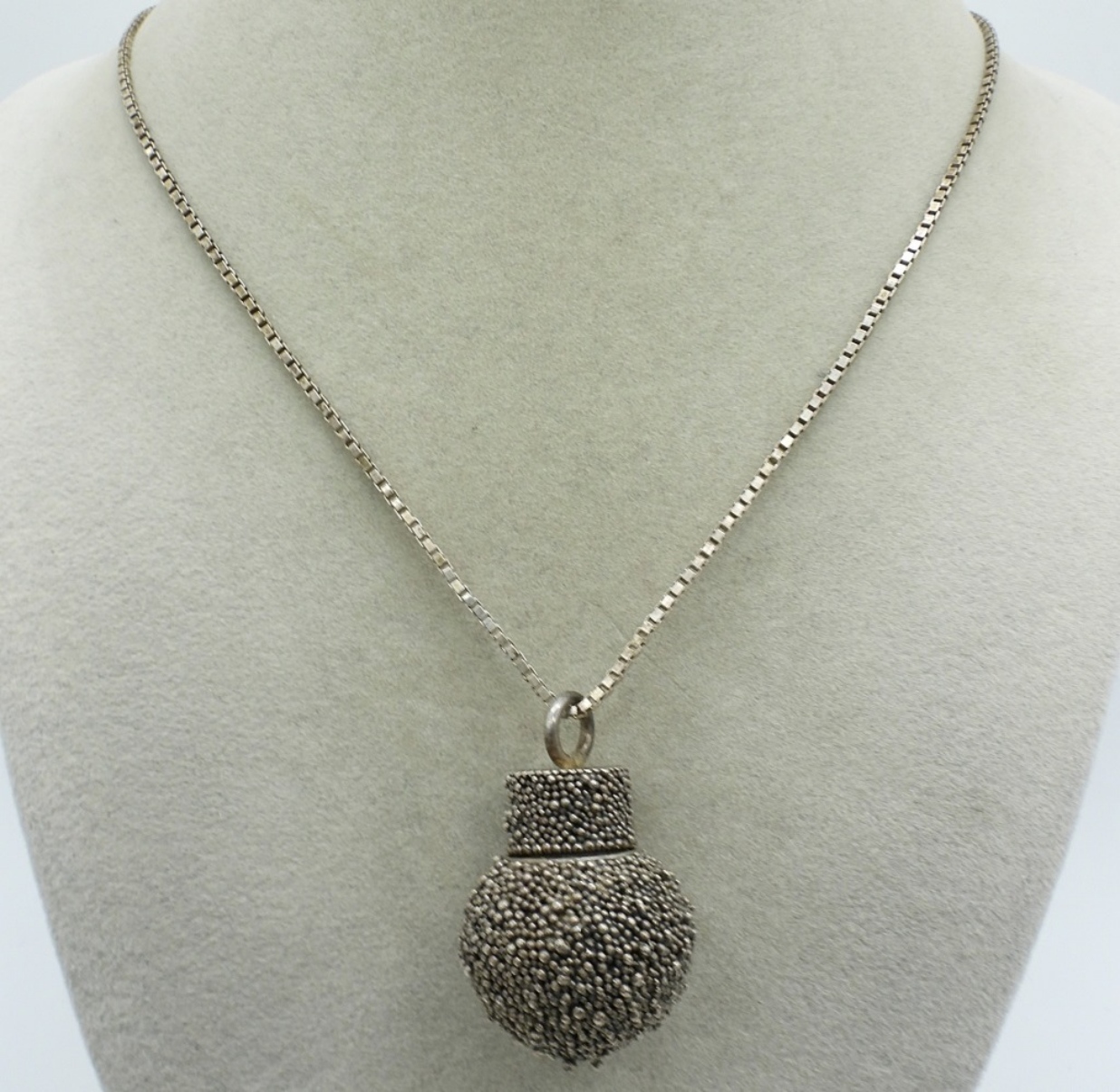 Sterling Perfume Pendant Necklace