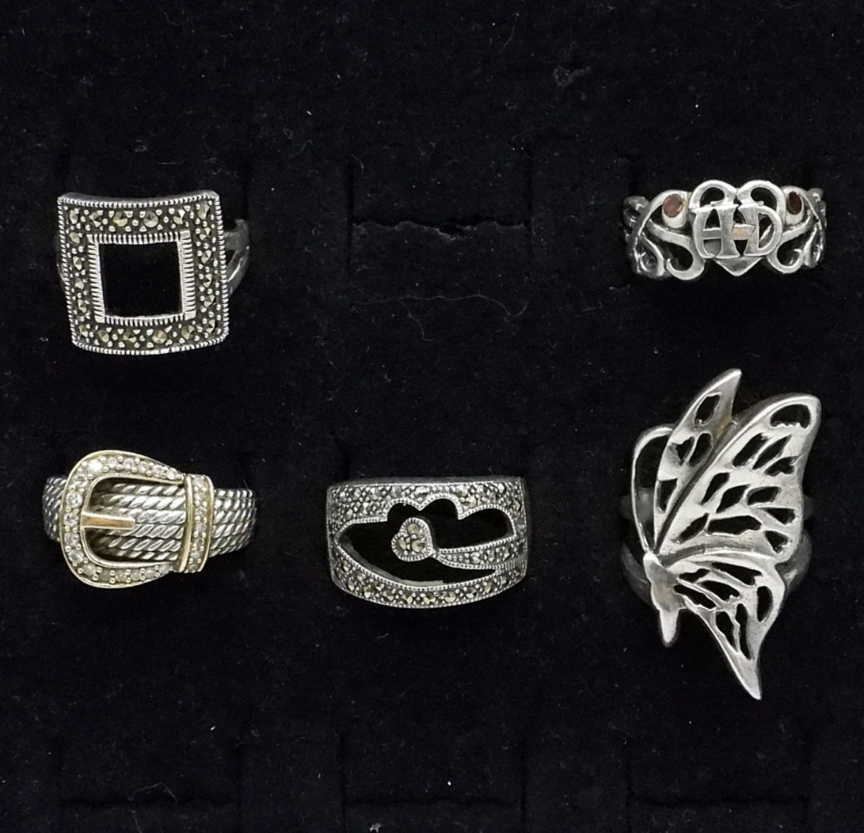 5 Sterling Fashion Rings