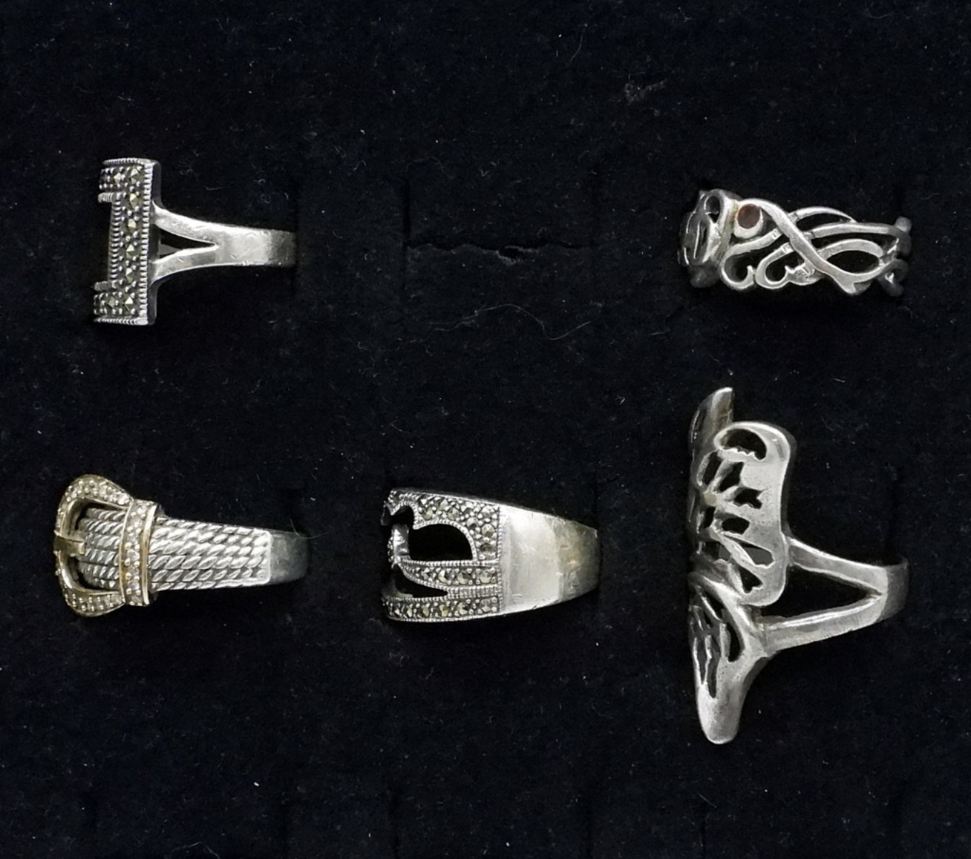 5 Sterling Fashion Rings