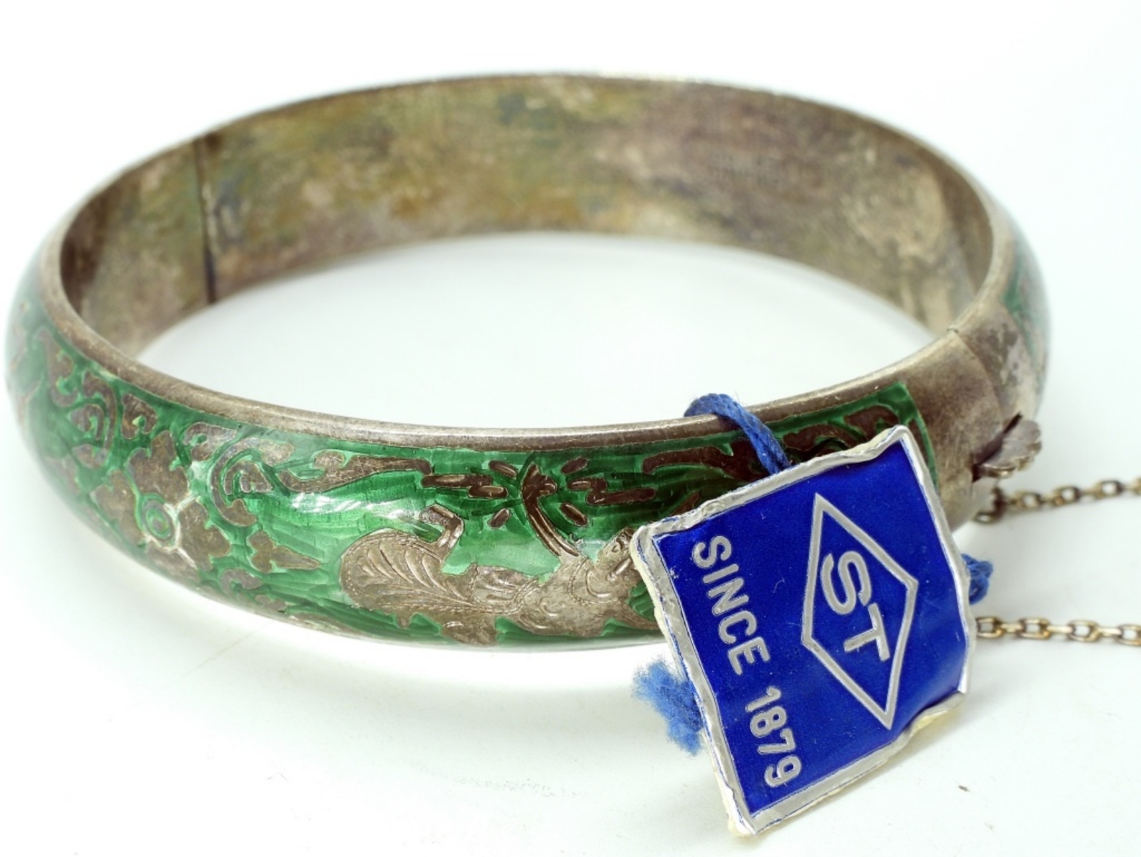 Enameled 925 Bracelet & Shawl Pin