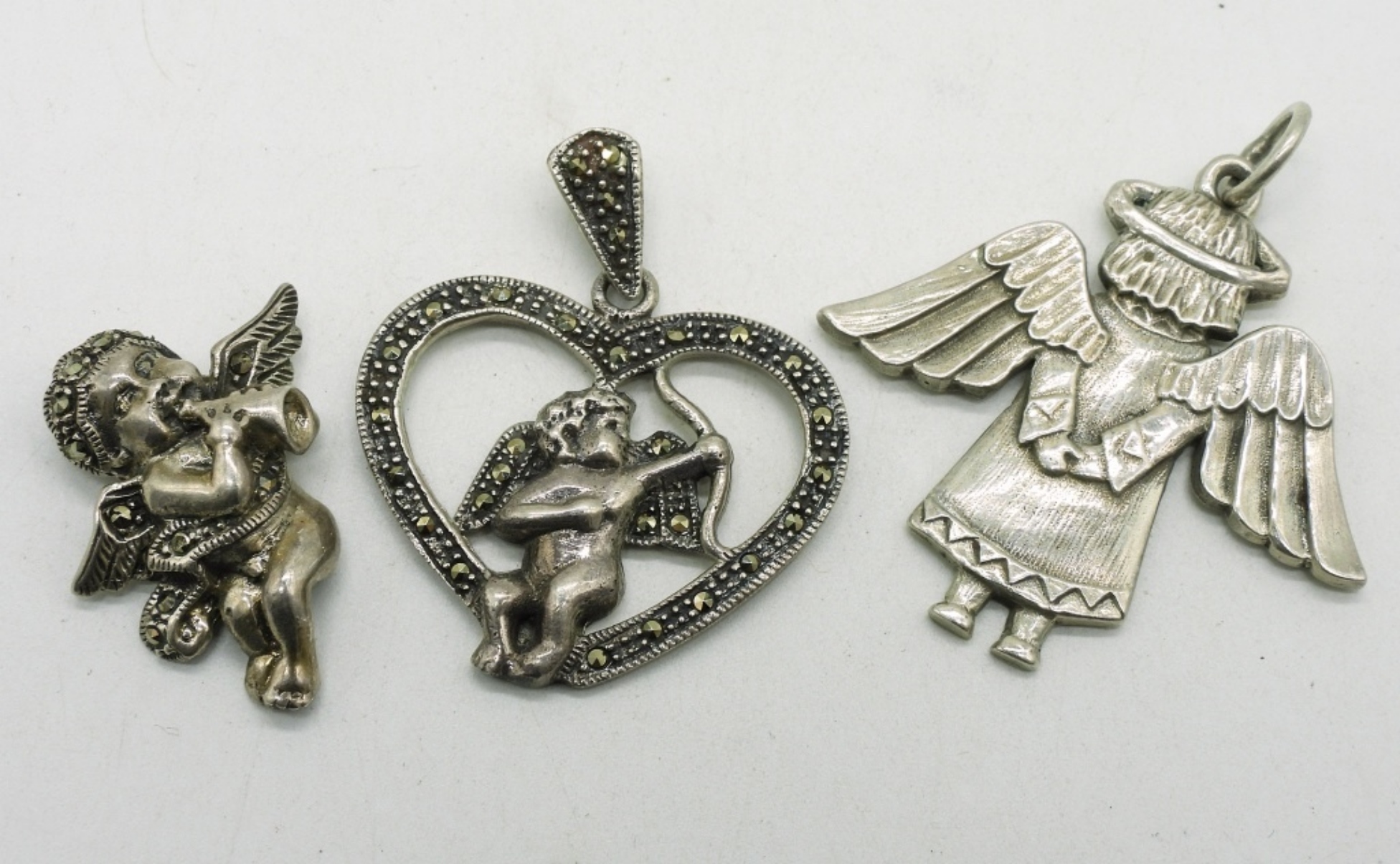 6 Sterling Religious Pendants & Earrings