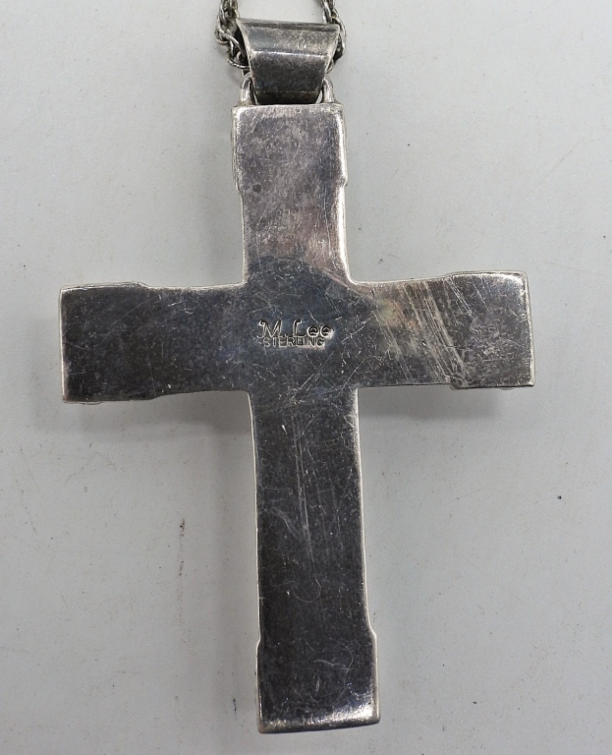 M. Lee, Navajo Blue Topaz Cross Pendant
