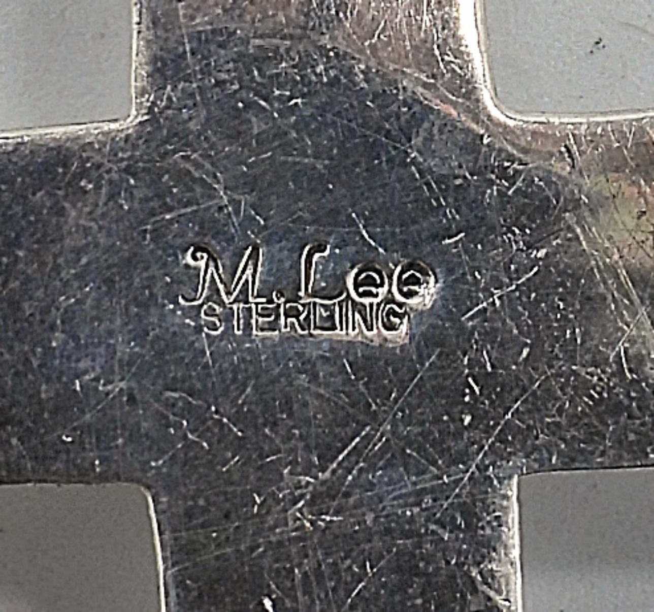 M. Lee, Navajo Blue Topaz Cross Pendant