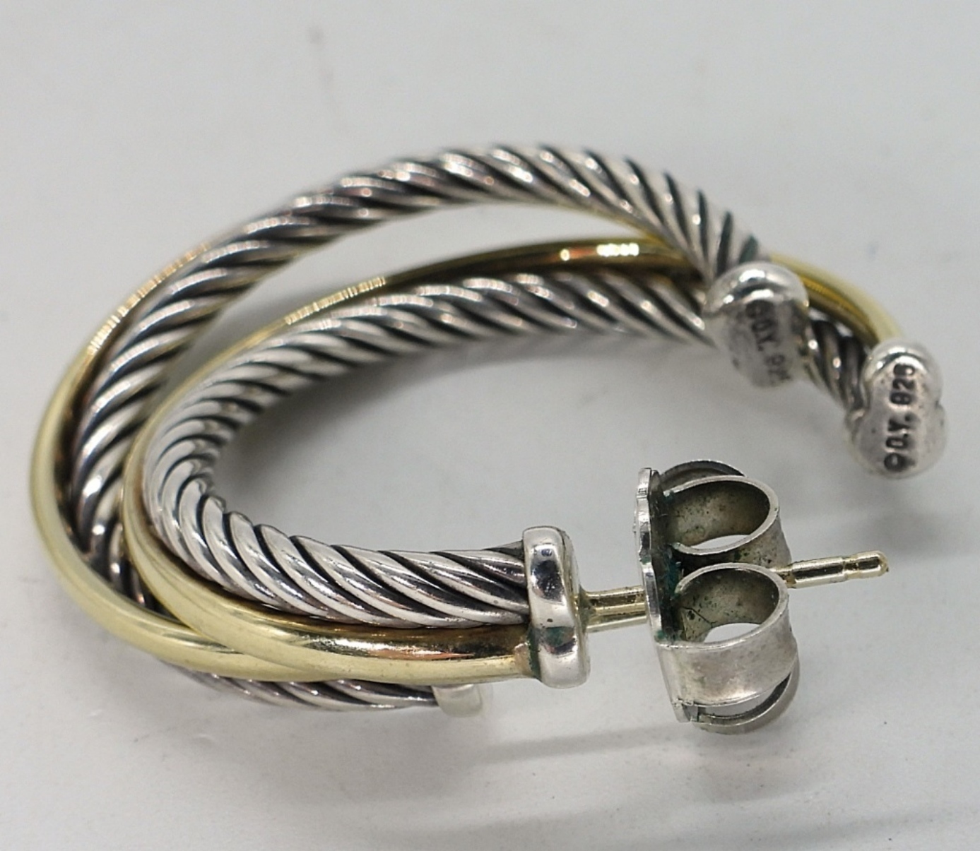 David Yurman 925 & 18k Earrings & Bracelet