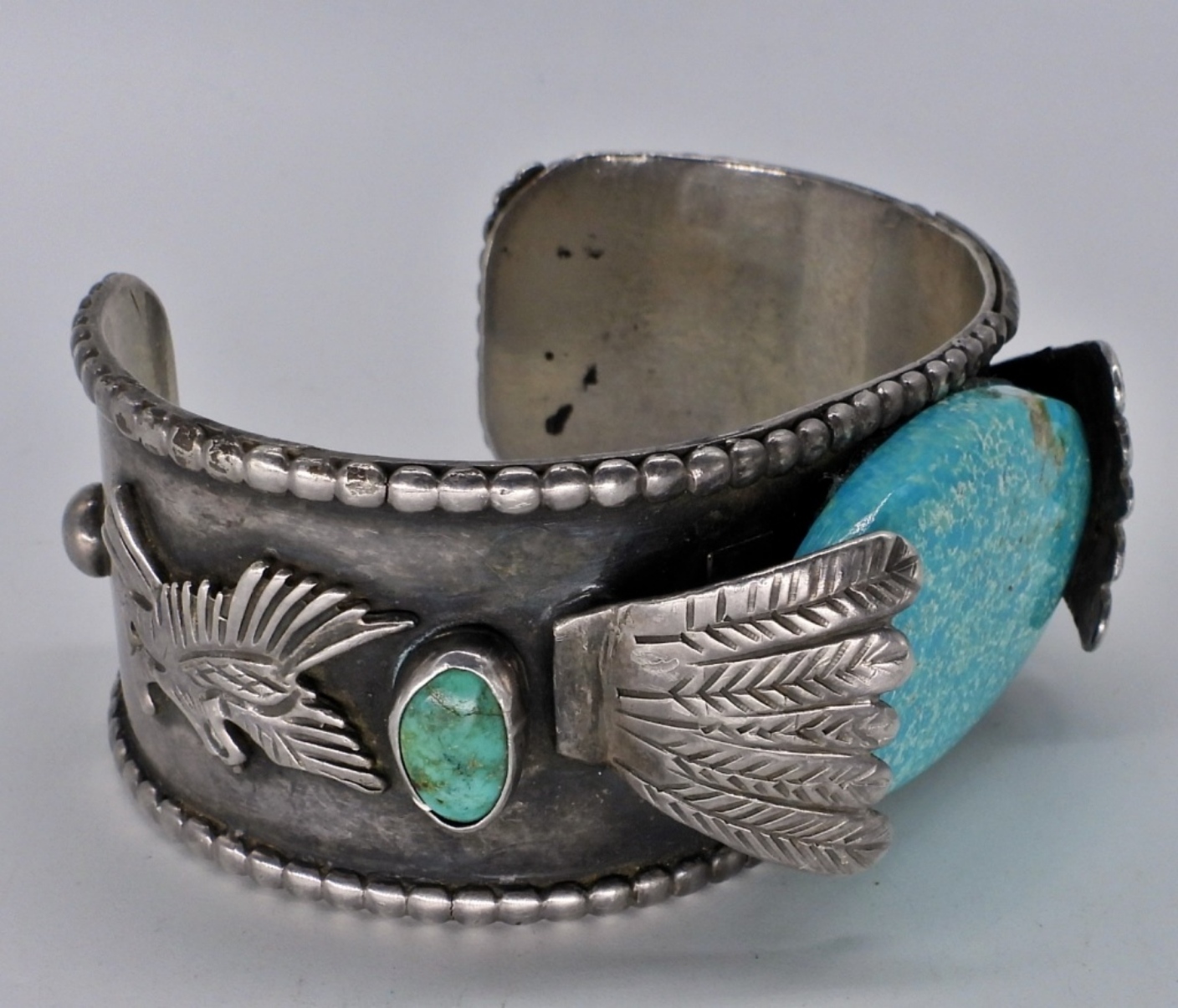Sterling Navajo Style Turquoise Cuff