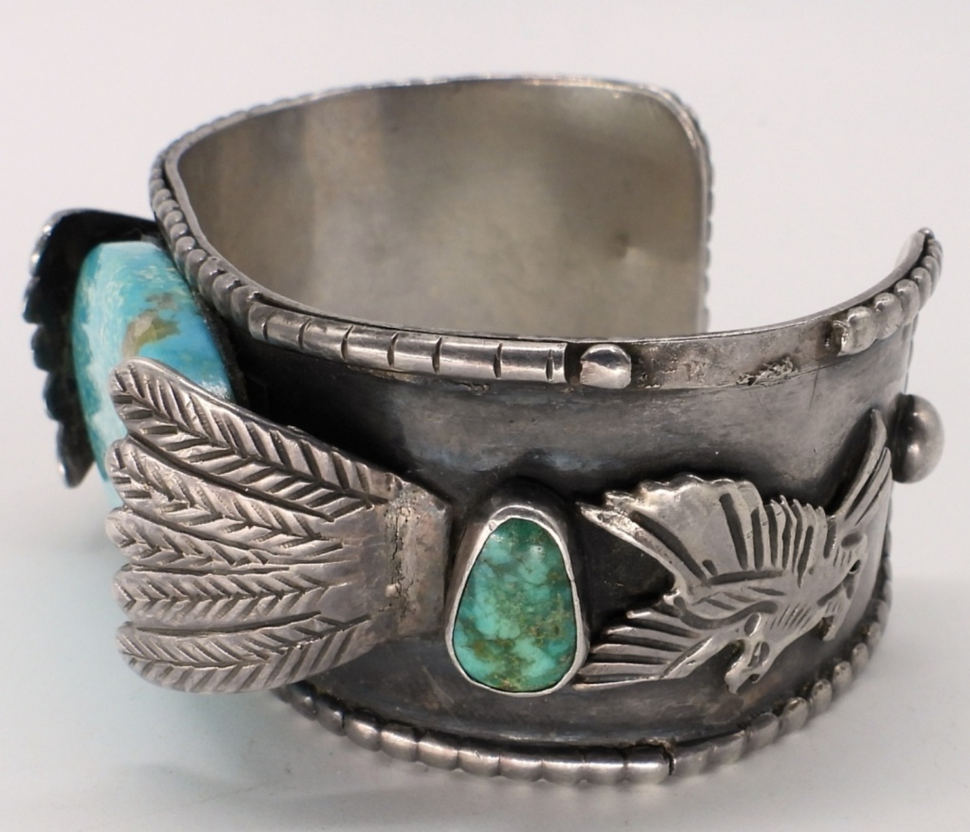 Sterling Navajo Style Turquoise Cuff