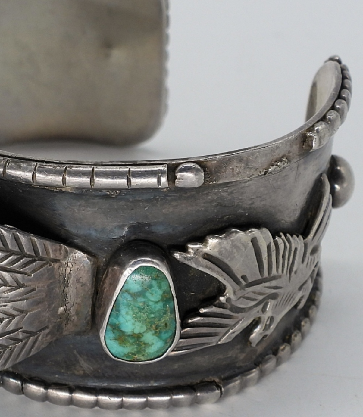 Sterling Navajo Style Turquoise Cuff