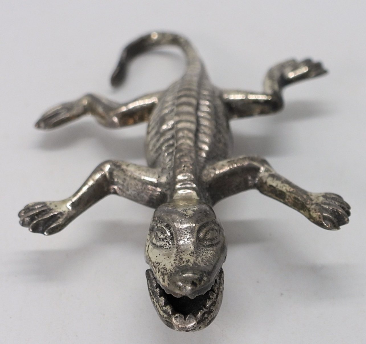 Sterling Alligator Brooch