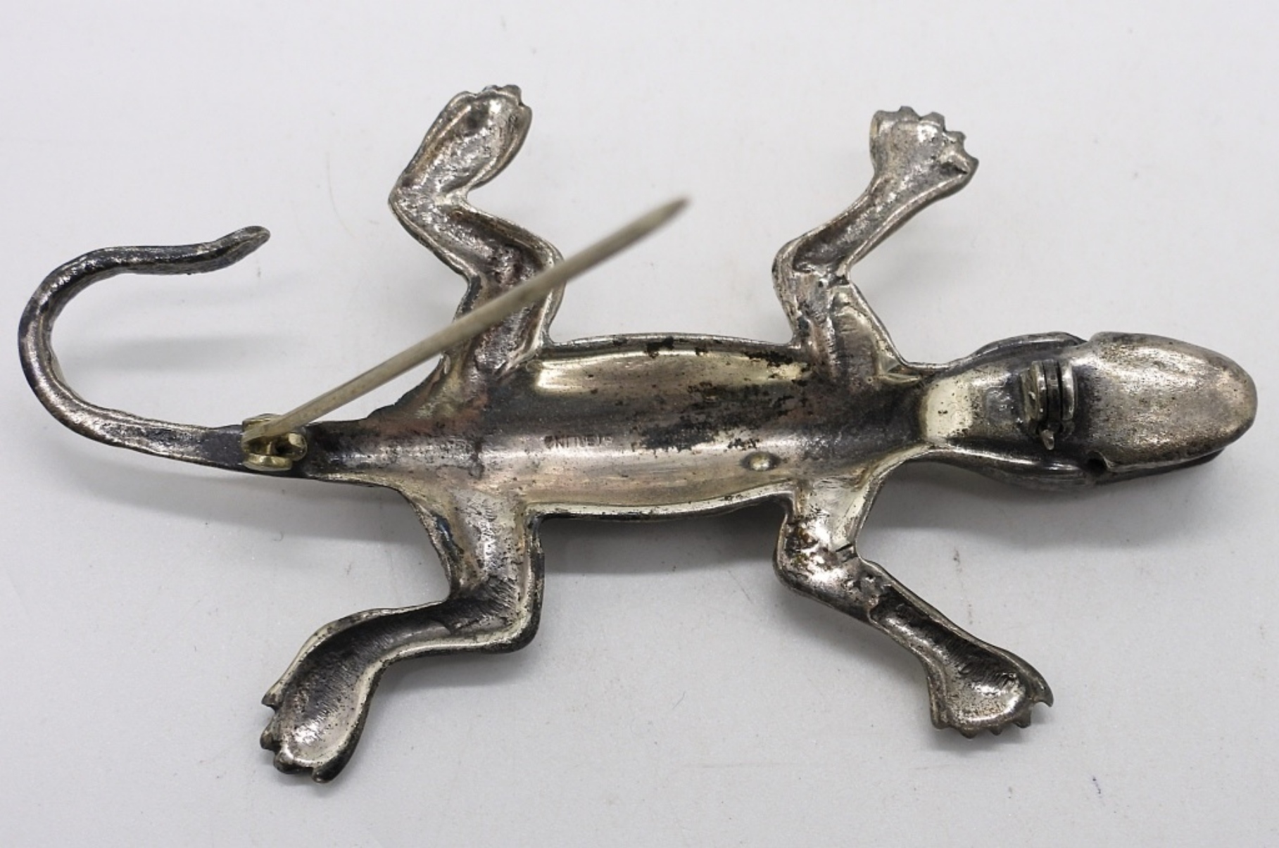 Sterling Alligator Brooch