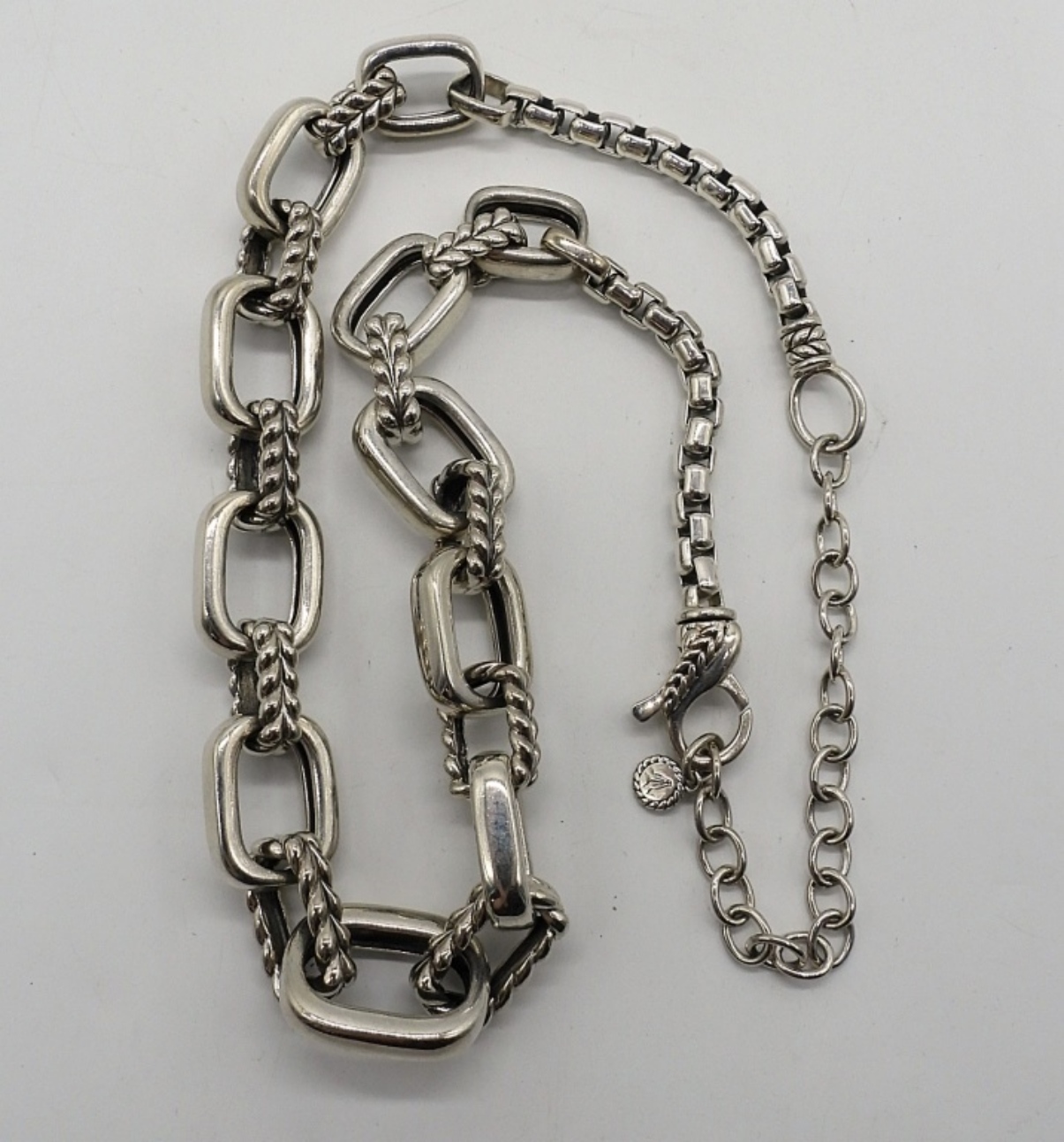 JAI Sterling Chunky Link Fashion Necklace