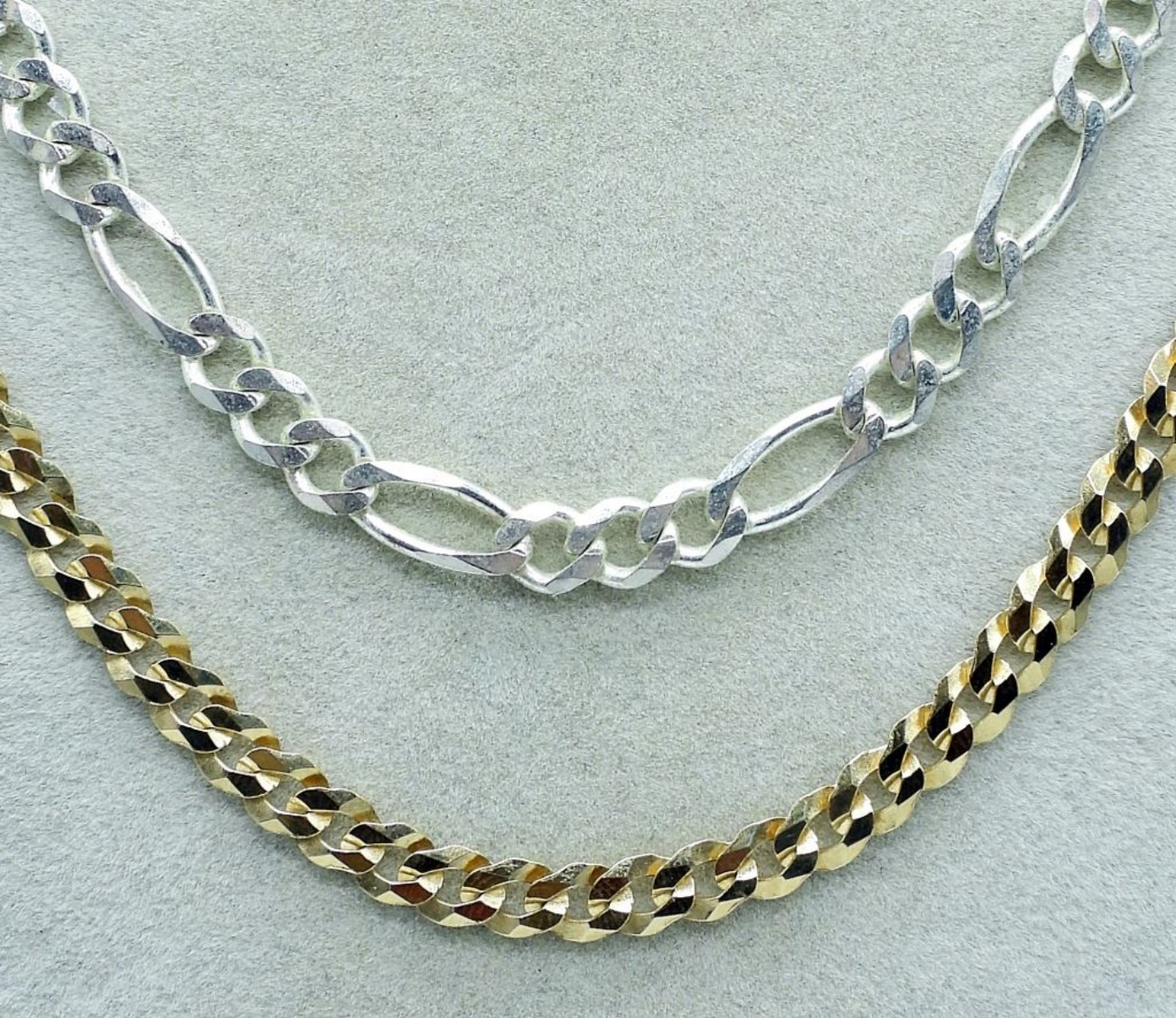 Two Sterling Chain Necklaces