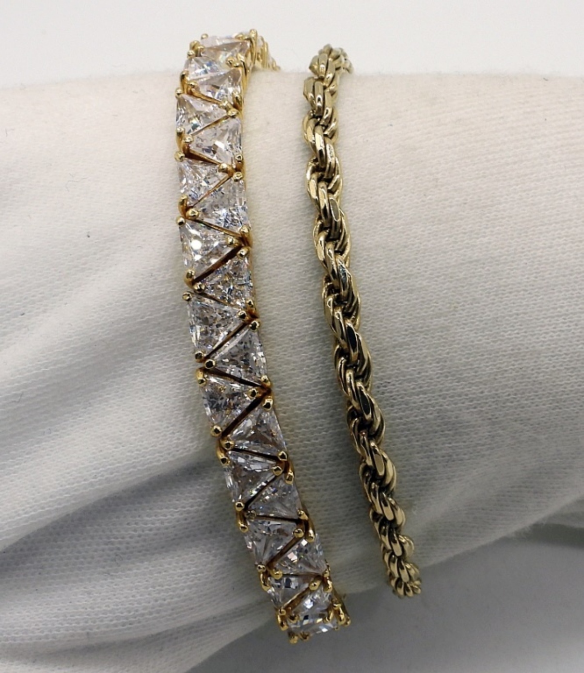 2 Sterling Gold Tone Fashion Bracelets