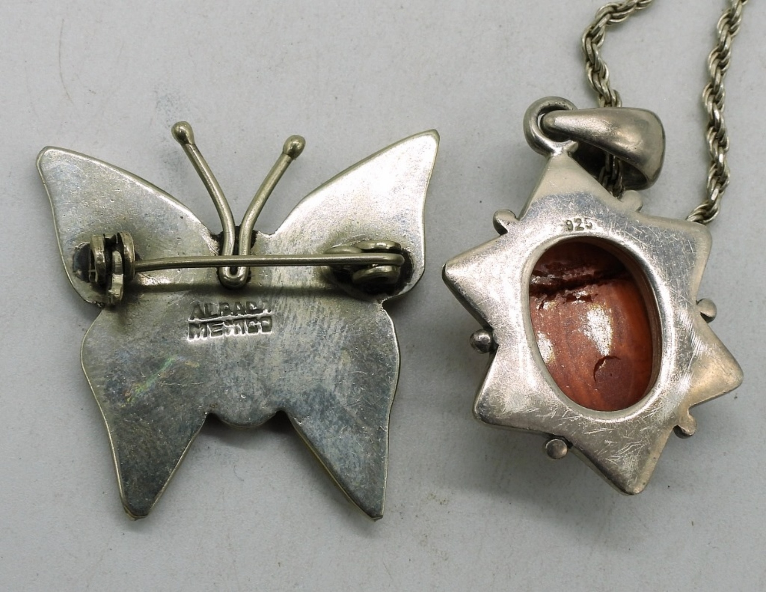Spiny Oyster Necklace & Abalone 925 Pin