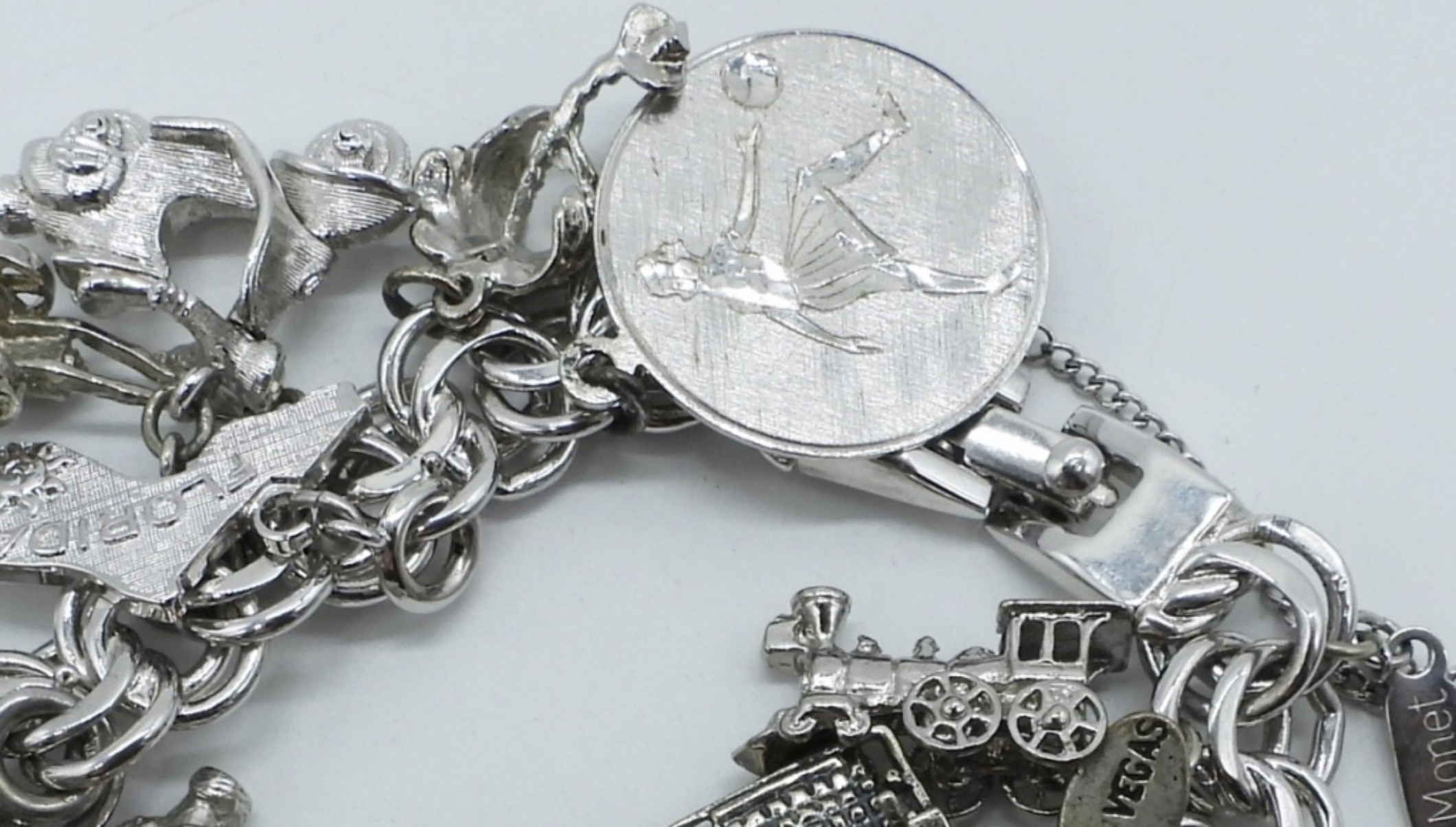 Vintage Sterling Charm Bracelet - 17 Charms