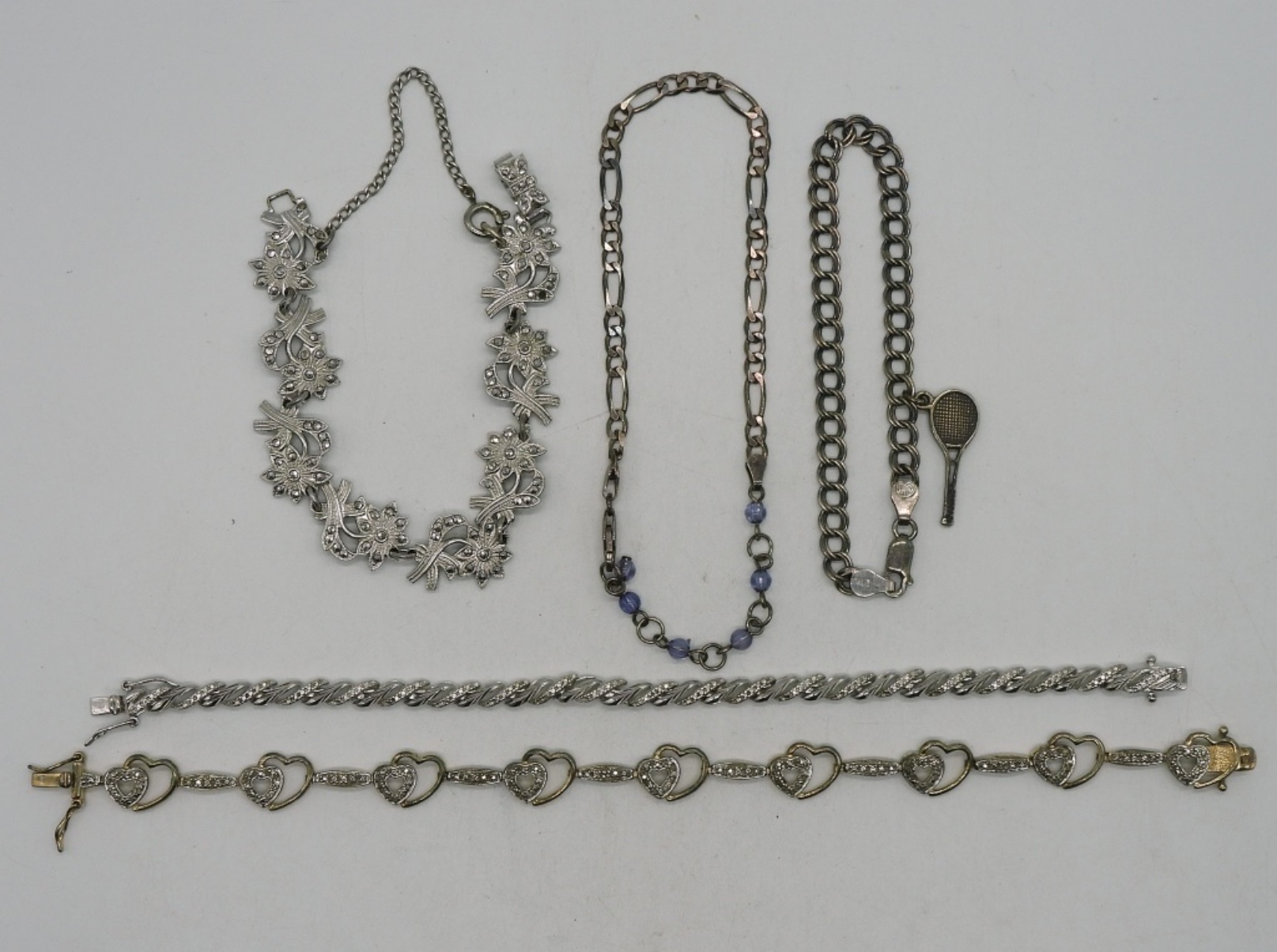 5 Petite Sterling Fashion Bracelets