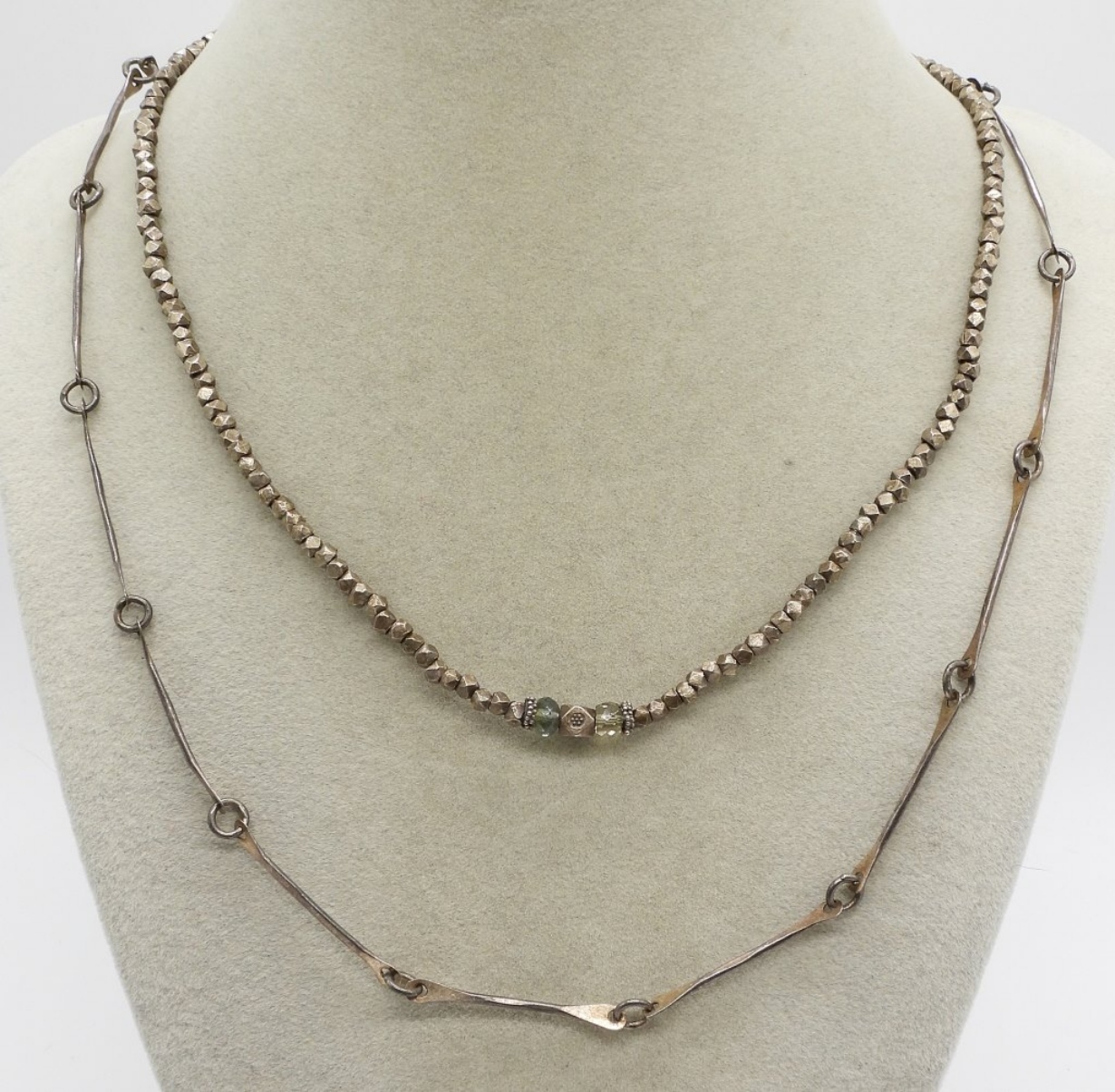 Two Vintage Sterling Fashion Necklaces