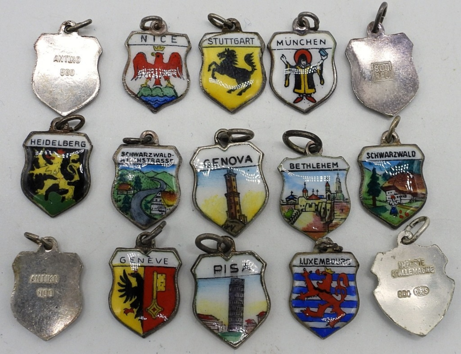 15 Destination Charms - 800 Silver